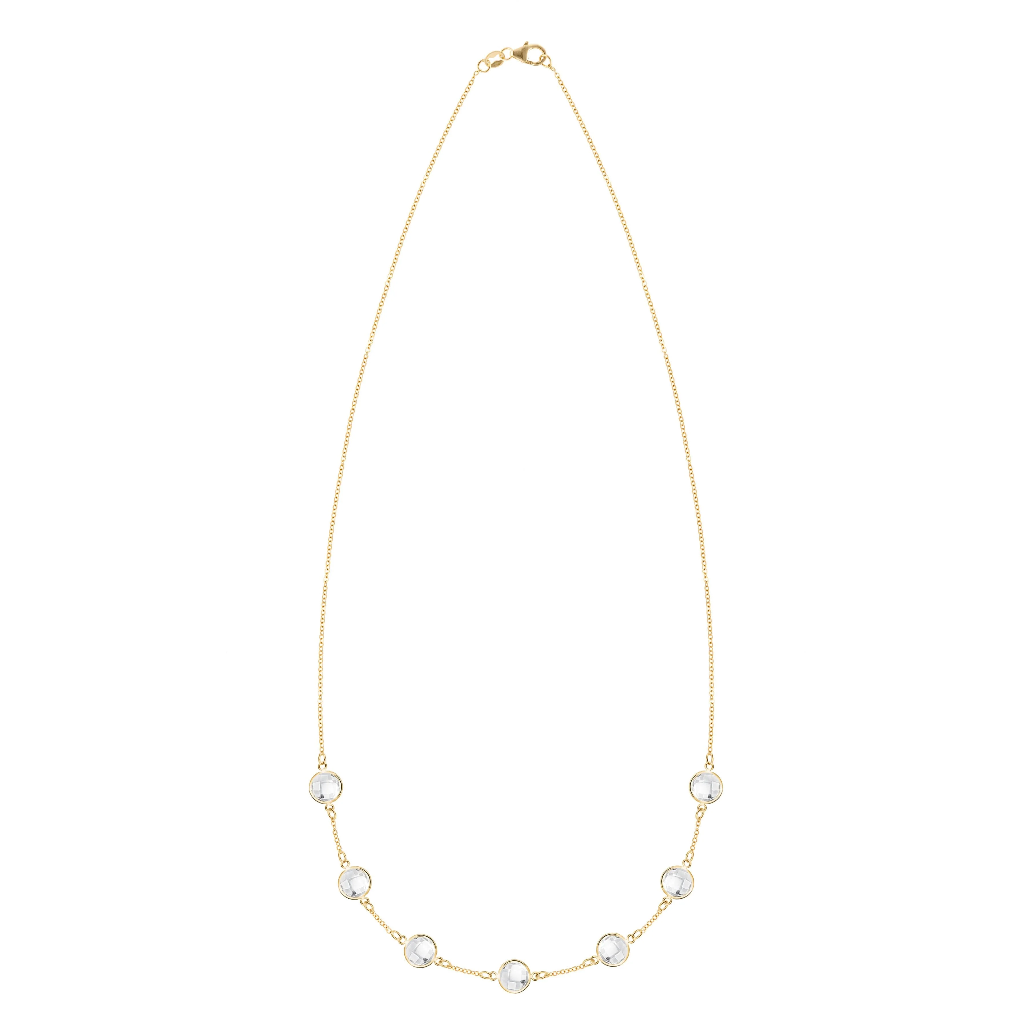 Grand 7 Birthstone Necklace in 14k Gold - Image 4