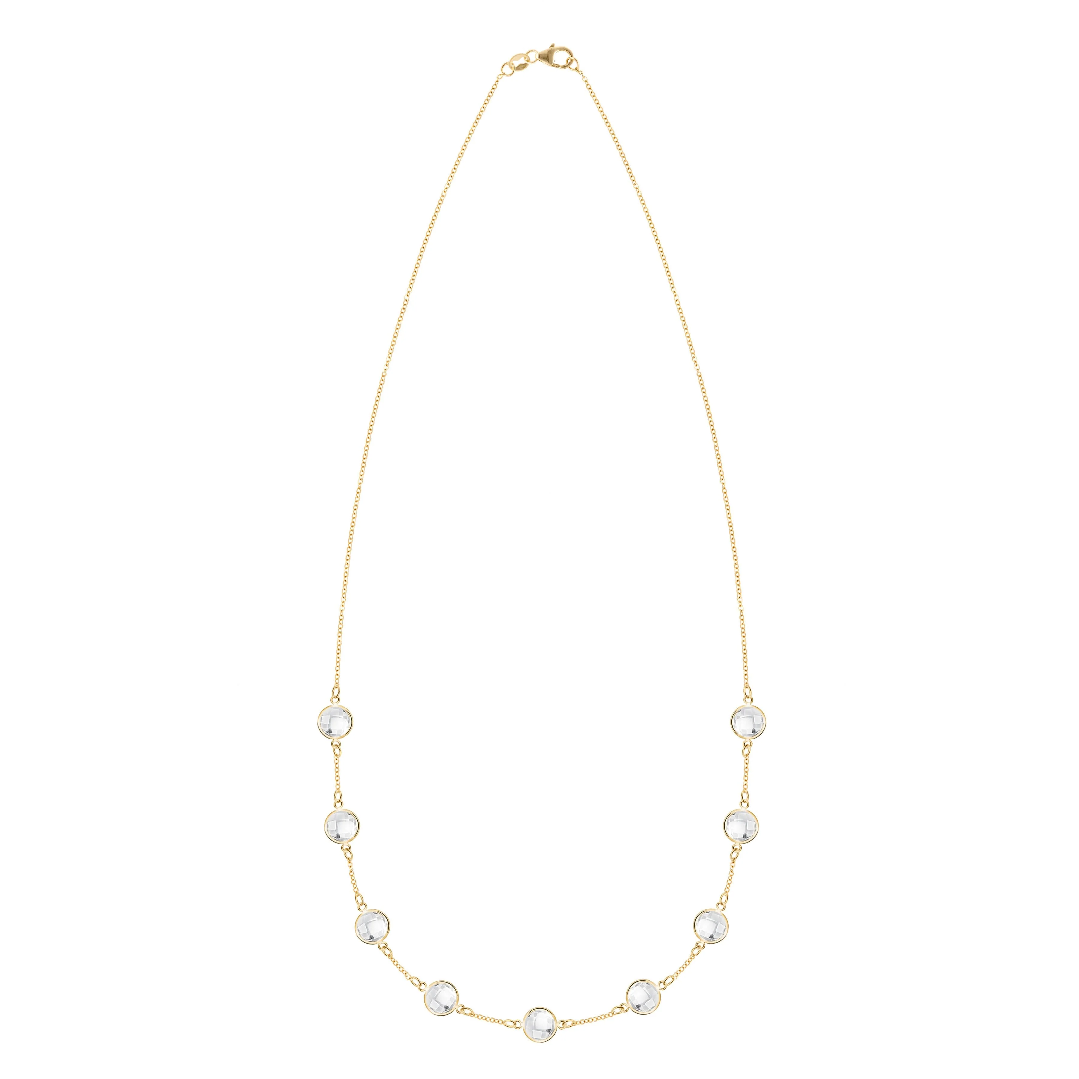 Grand 9 Birthstone Necklace in 14k Gold - Image 4