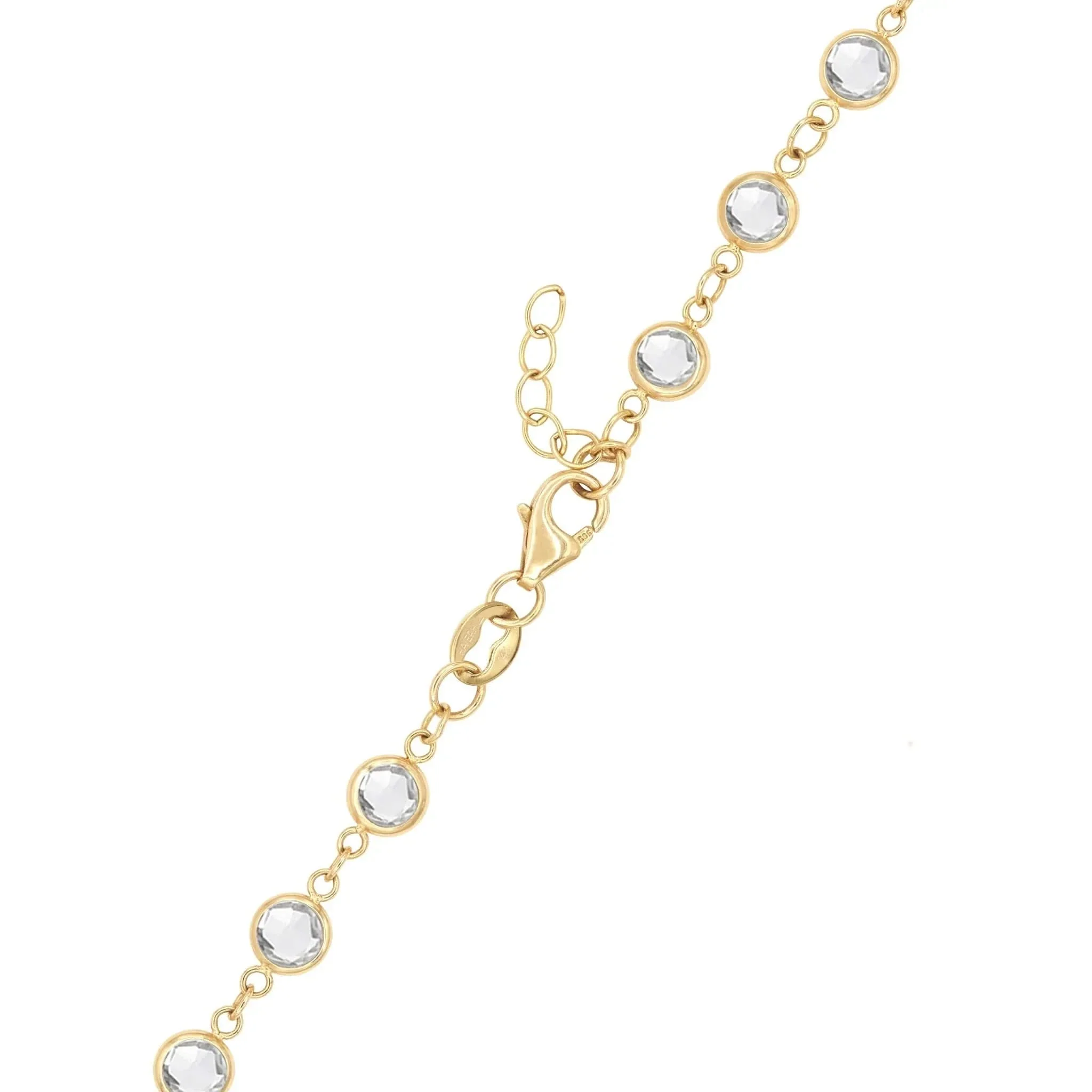 Large Peace Sign Newport Bracelet in 14k Gold - Image 4