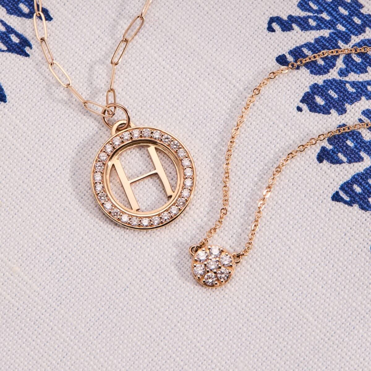 Letter & Birthstone Pendant in 14k Gold - Image 10