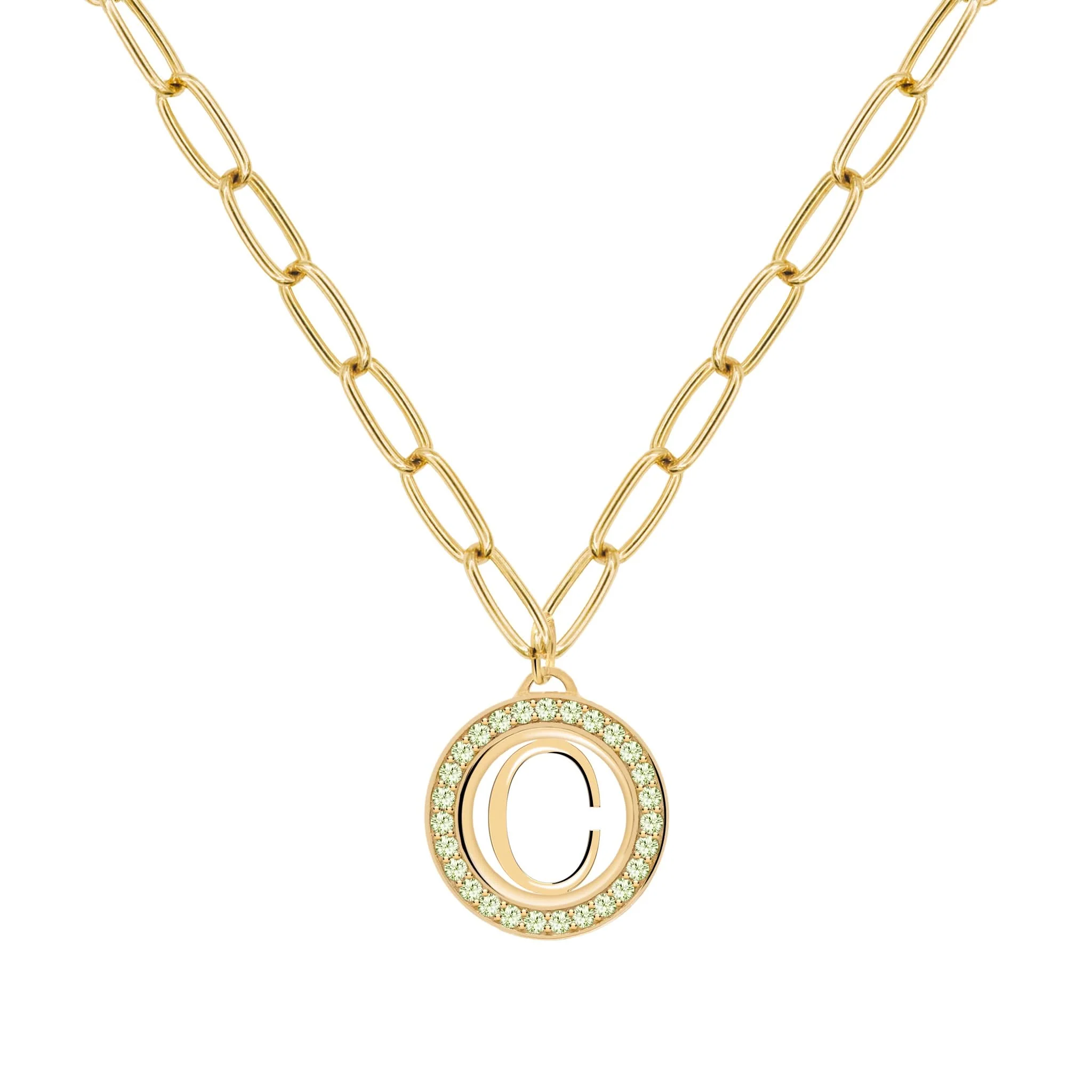 Letter & Birthstone Pendant in 14k Gold - Image 8