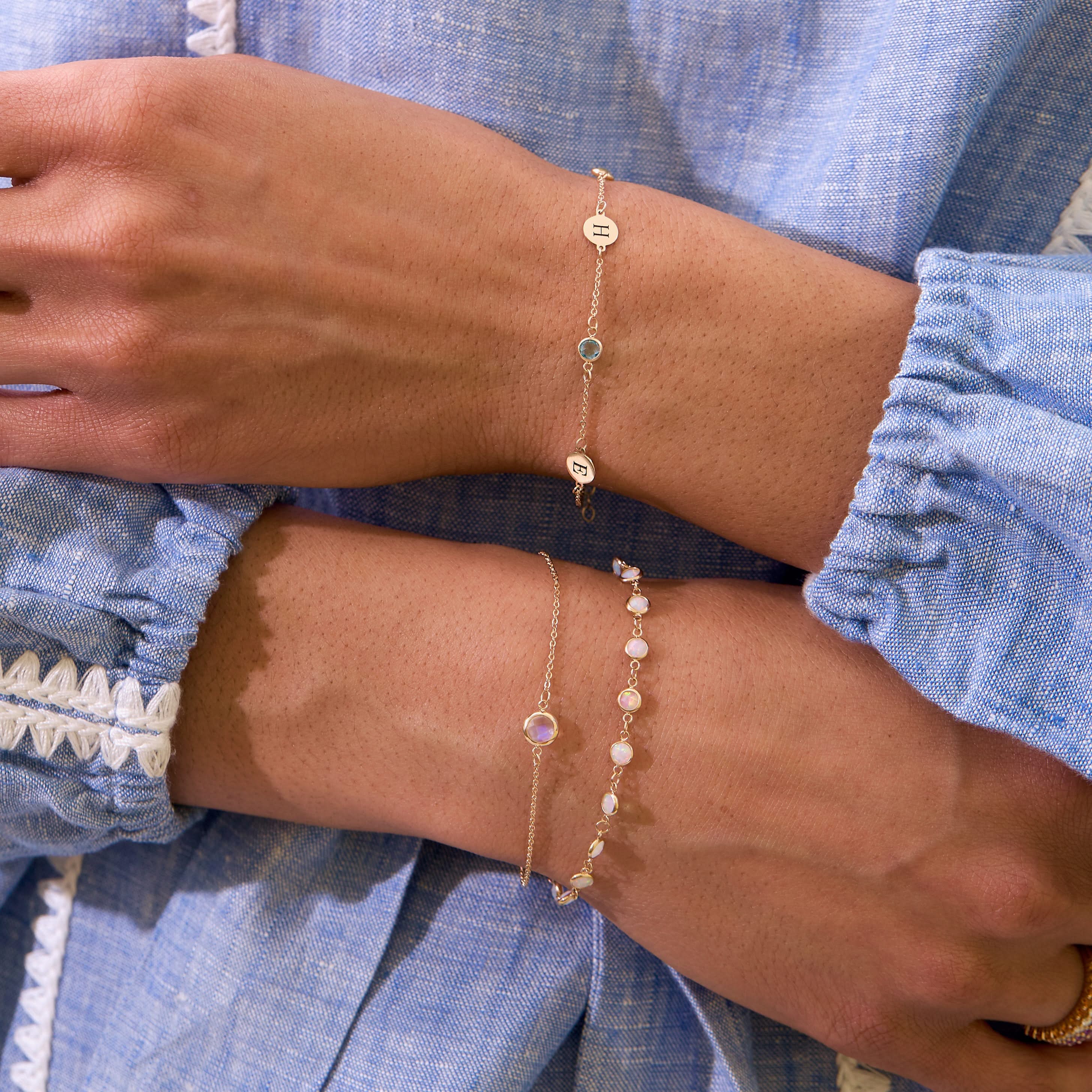 Newport Birthstone Bracelet in 14k Gold - Image 6