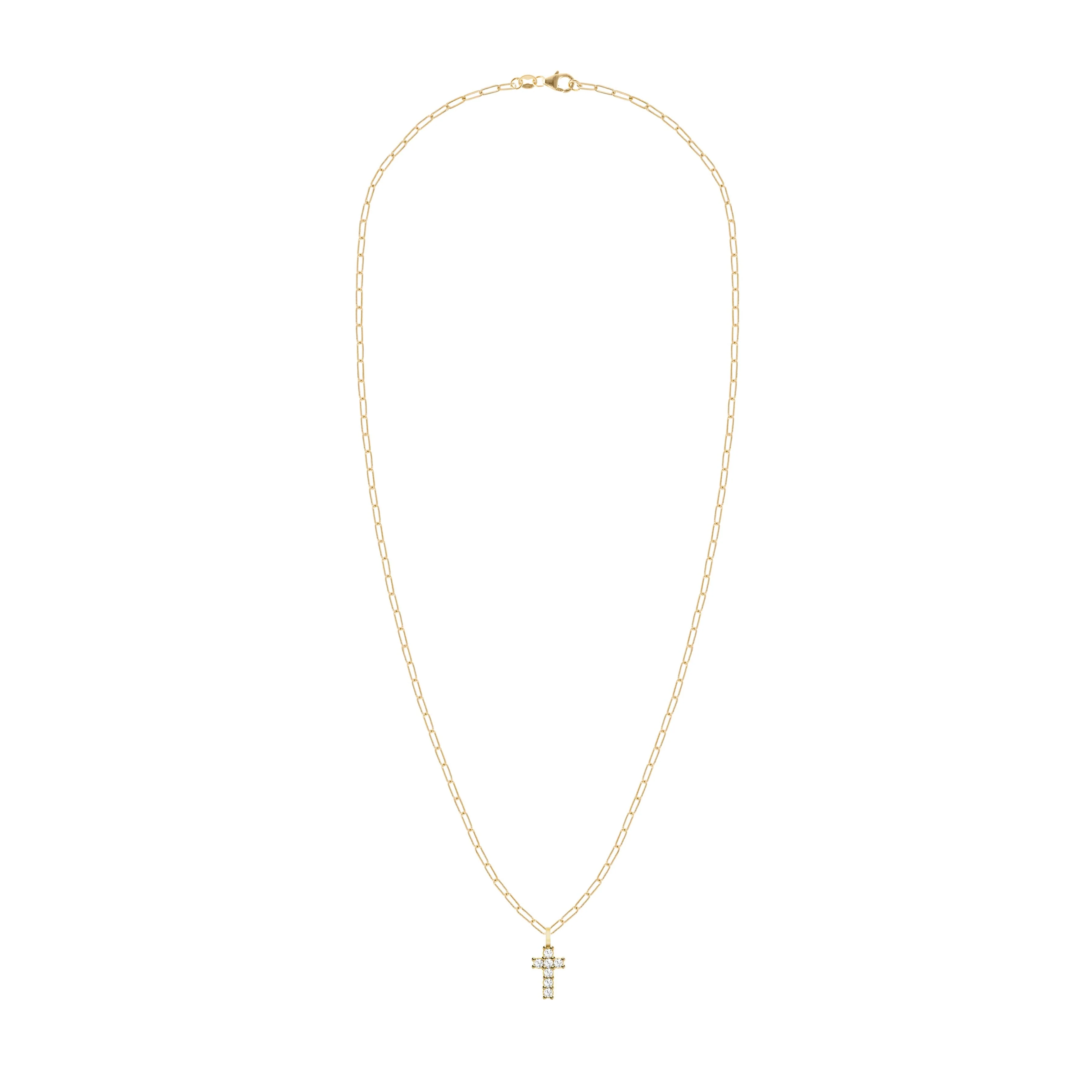 Rosecliff Small Cross Pendant in 14k Gold - Image 4