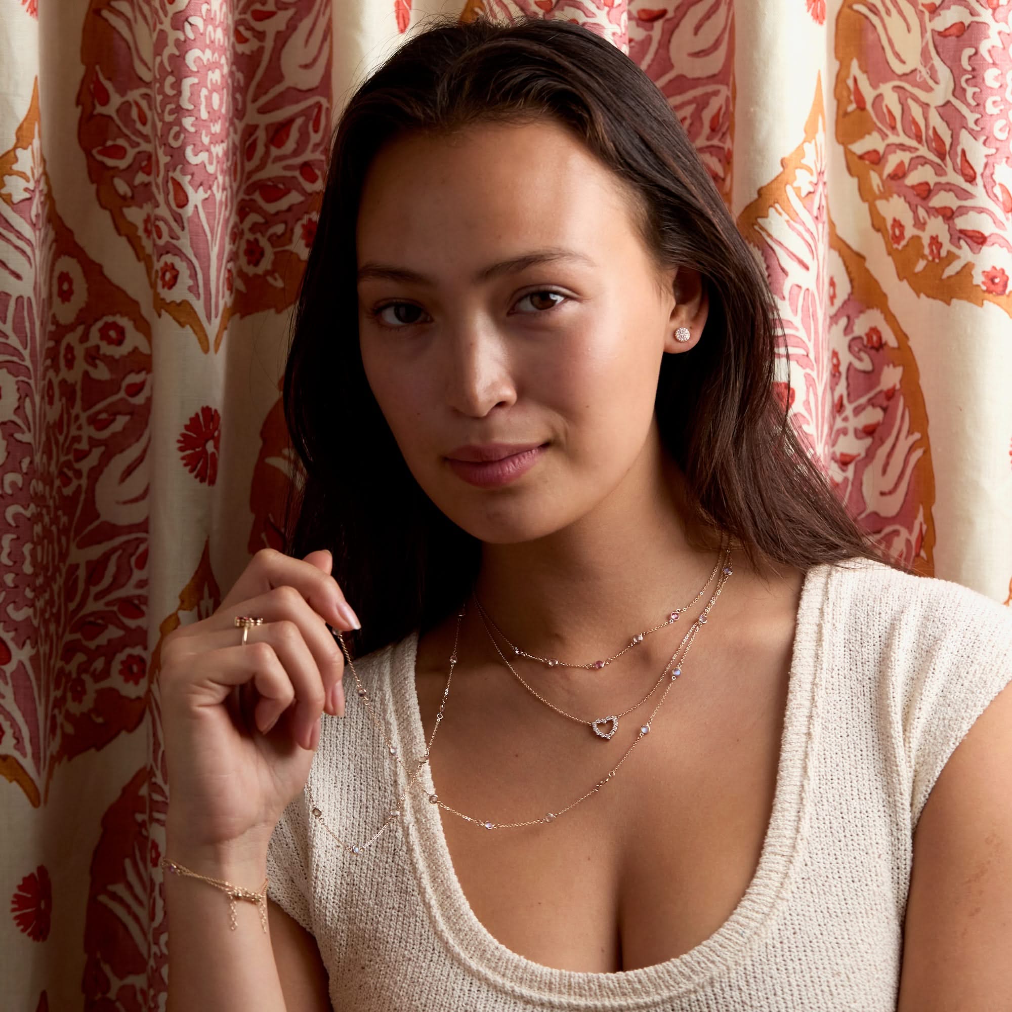 Rosecliff Small Heart Birthstone Necklace in 14k Gold - Image 2