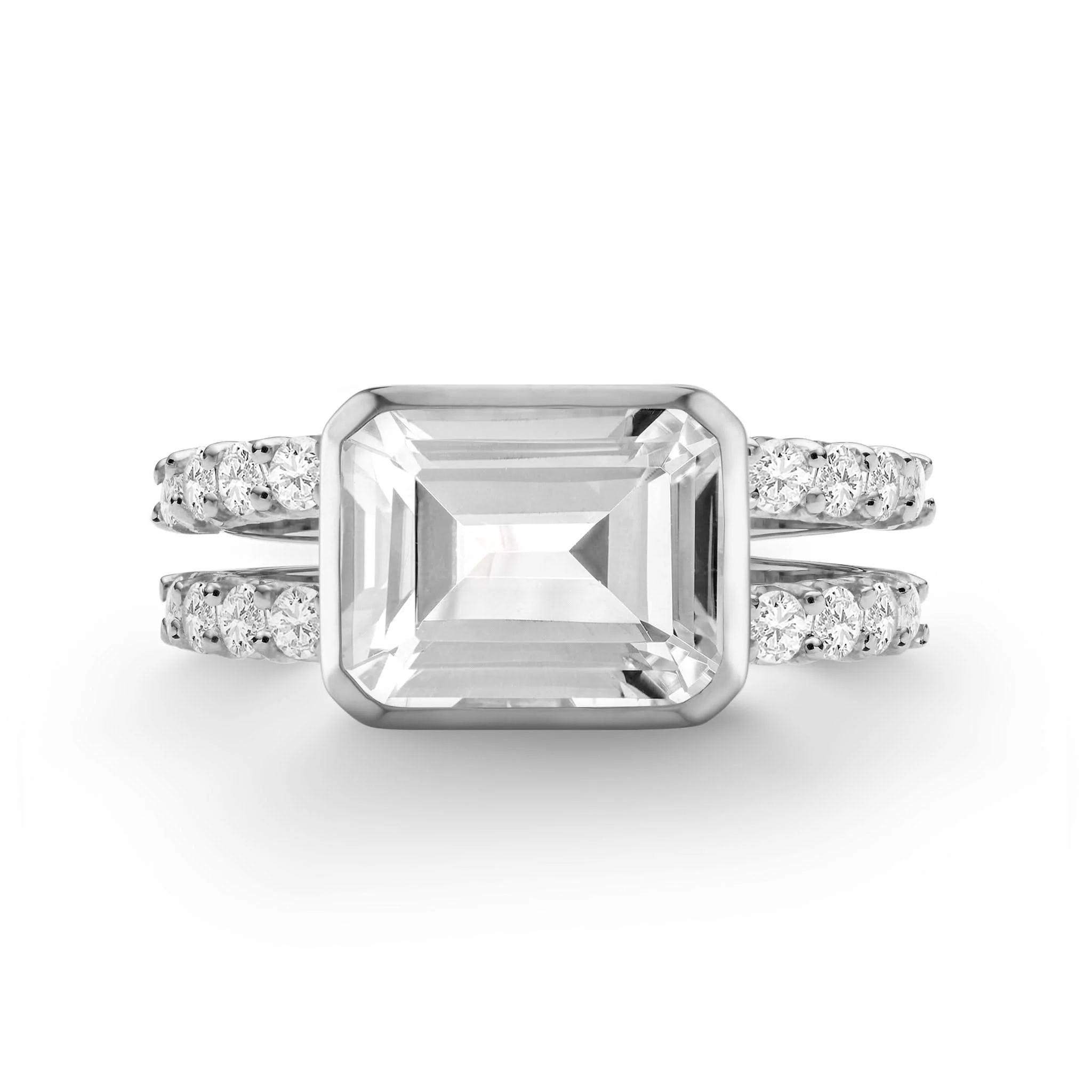 Warren Horizontal Birthstone Ring with Accent Stones in 14k Gold - Image 8