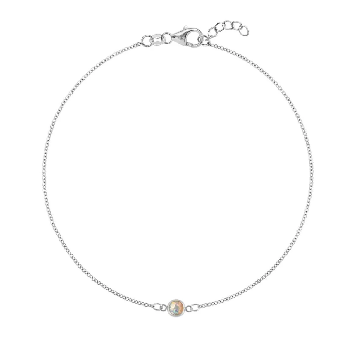 Petite 1 Opal Bracelet in 14k Gold (October) - Image 8