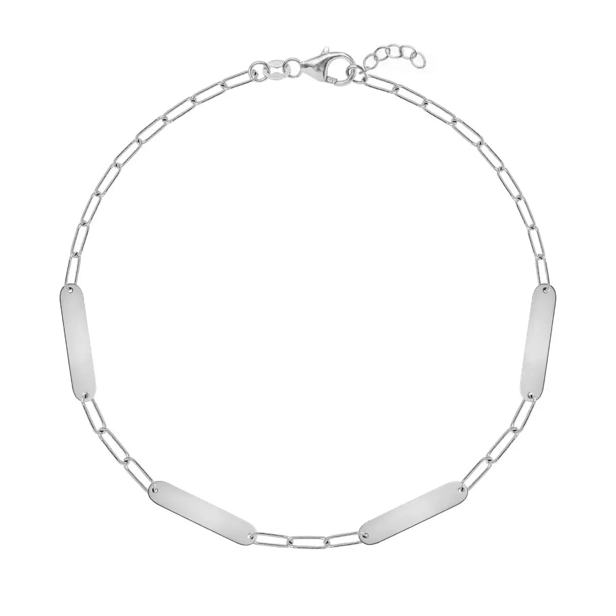 Petite 4 Nameplate Bracelet on Adelaide Mini in 14k Gold - Image 7