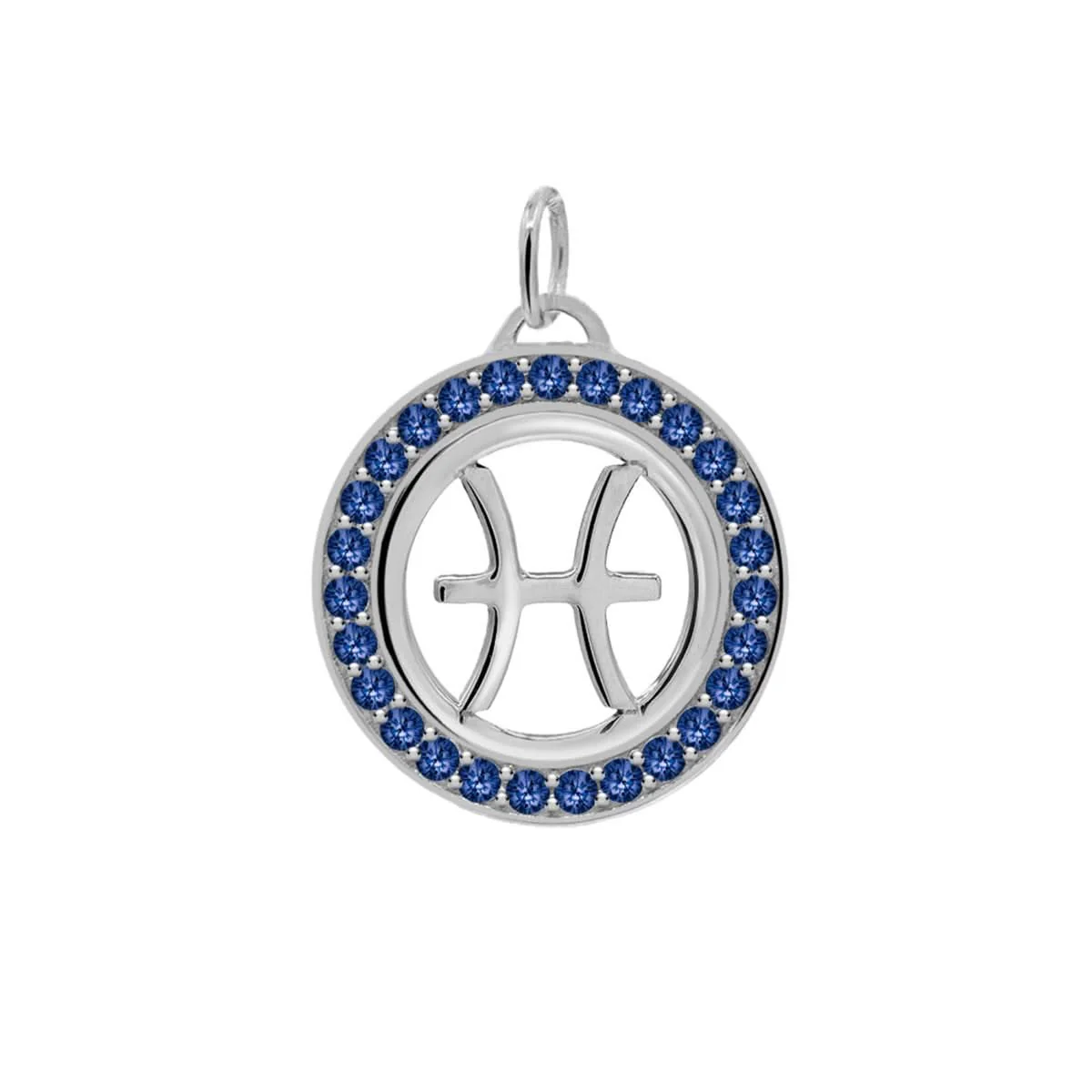 Pisces & Birthstone Pendant in 14k Gold - Image 8