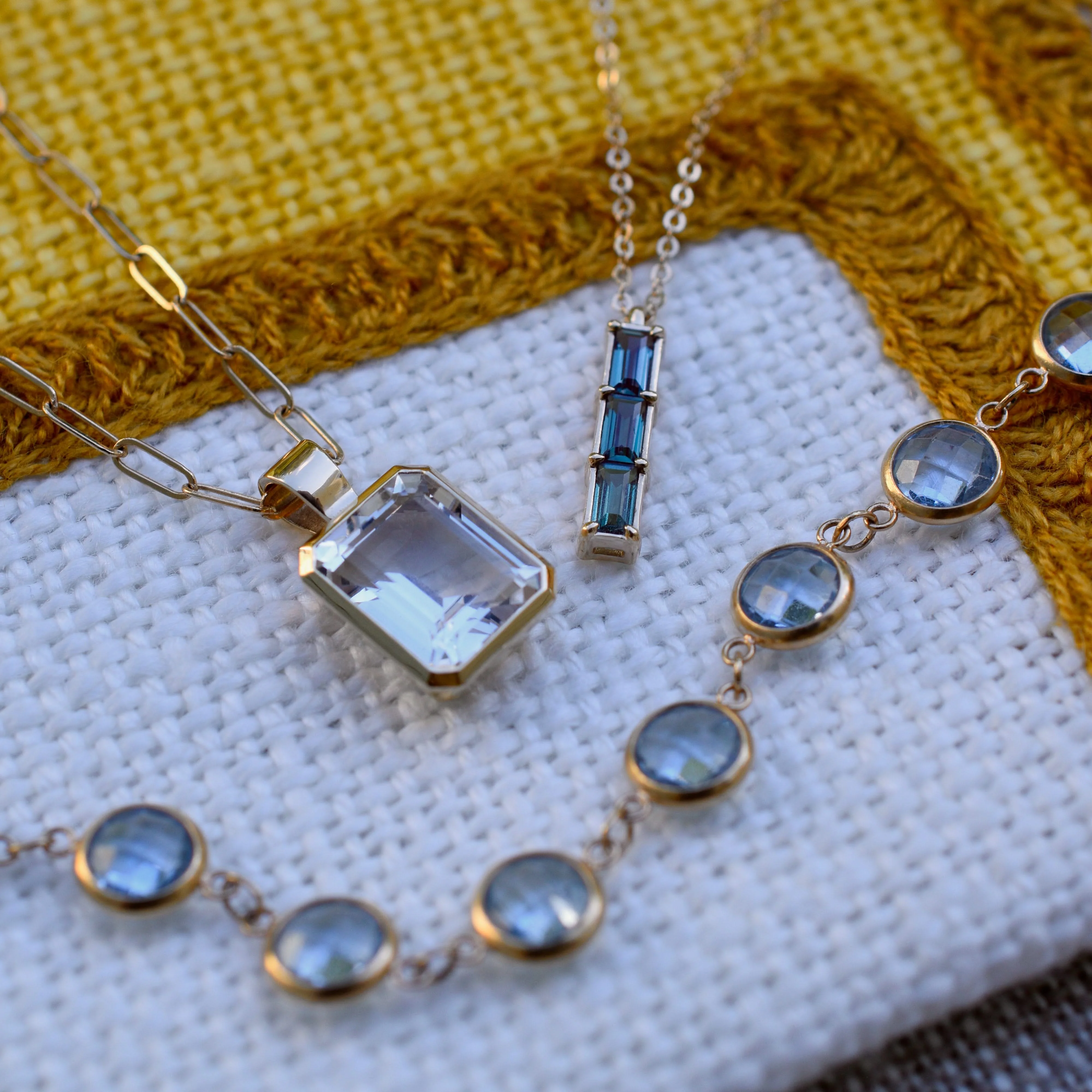Providence 3 Alexandrite Pendant and Stud Earrings Set in 14k Gold (June) - Image 9