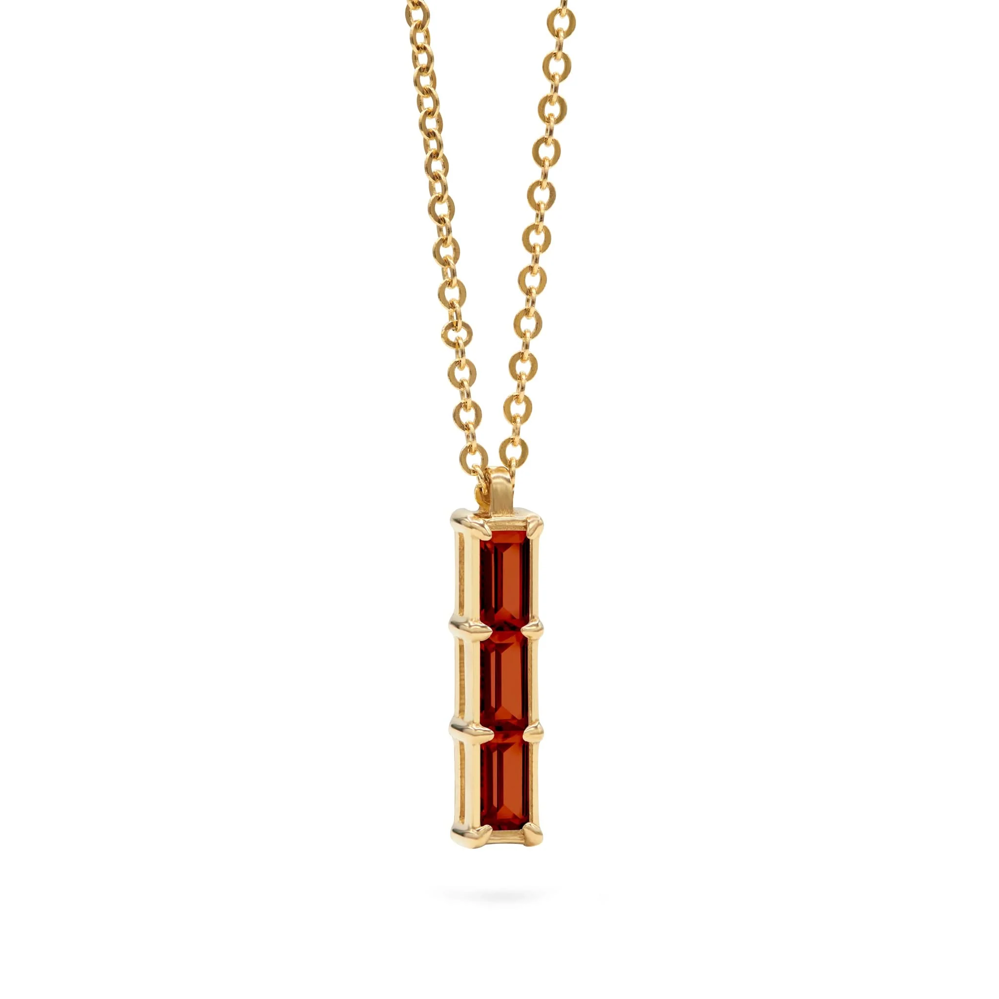 Providence 3 Garnet Pendant in 14k Gold (January) - Image 4