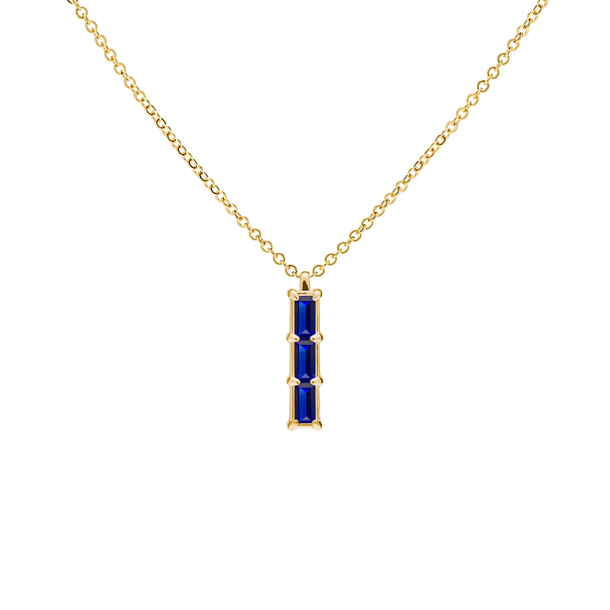 Providence 3 Sapphire Pendant in 14k Gold (September)