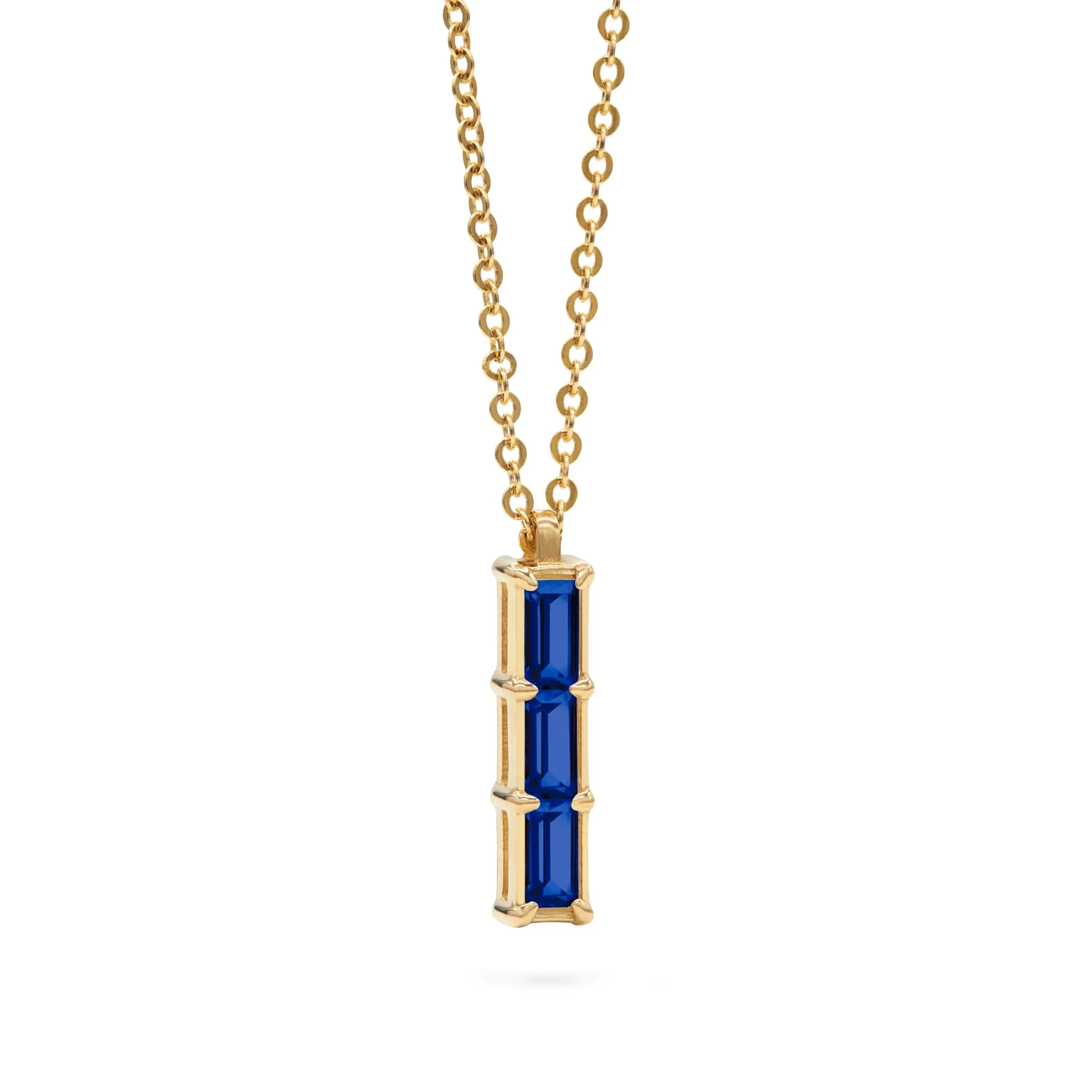 Providence 3 Sapphire Pendant in 14k Gold (September) - Image 4
