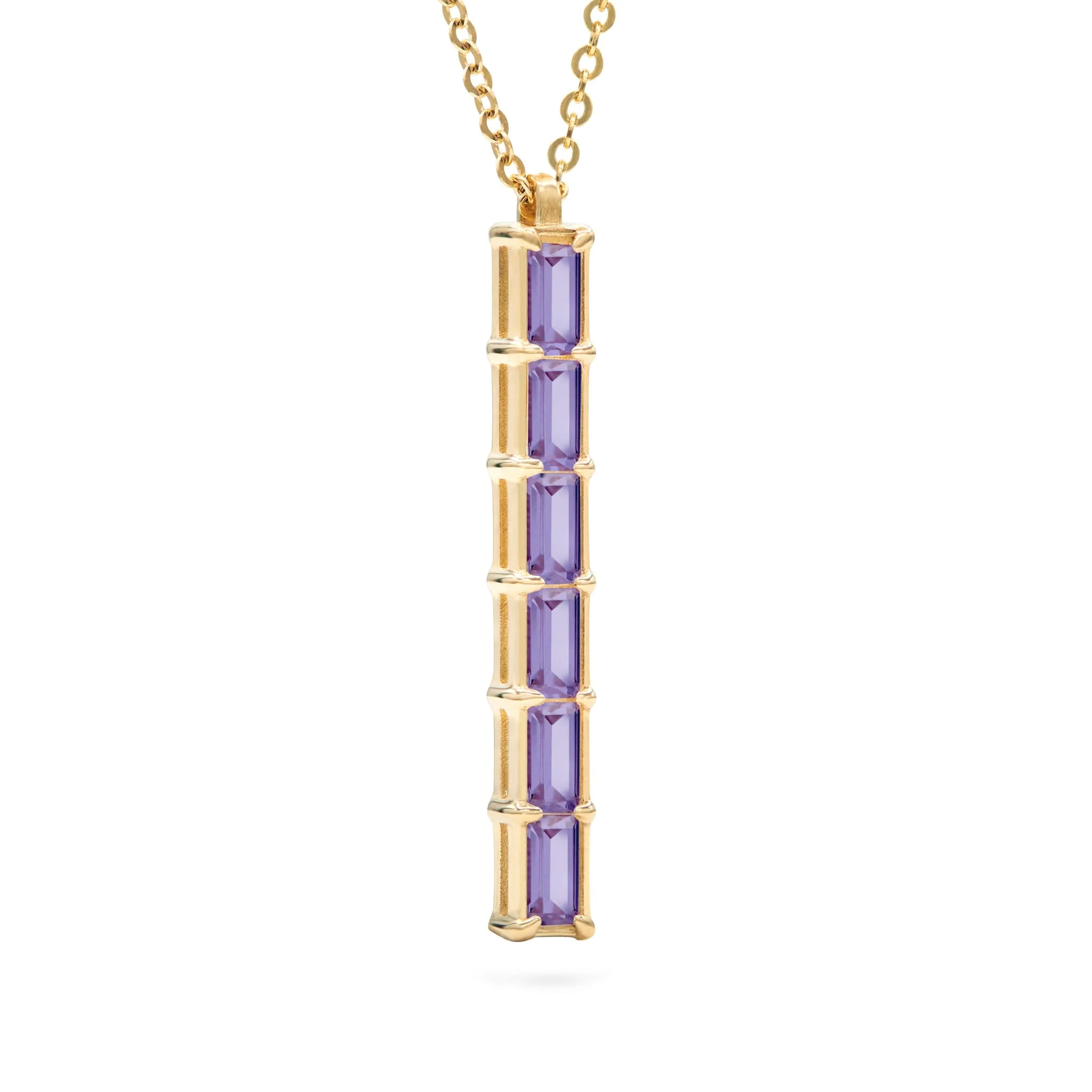 Providence 6 Amethyst Pendant in 14k Gold (February) - Image 4