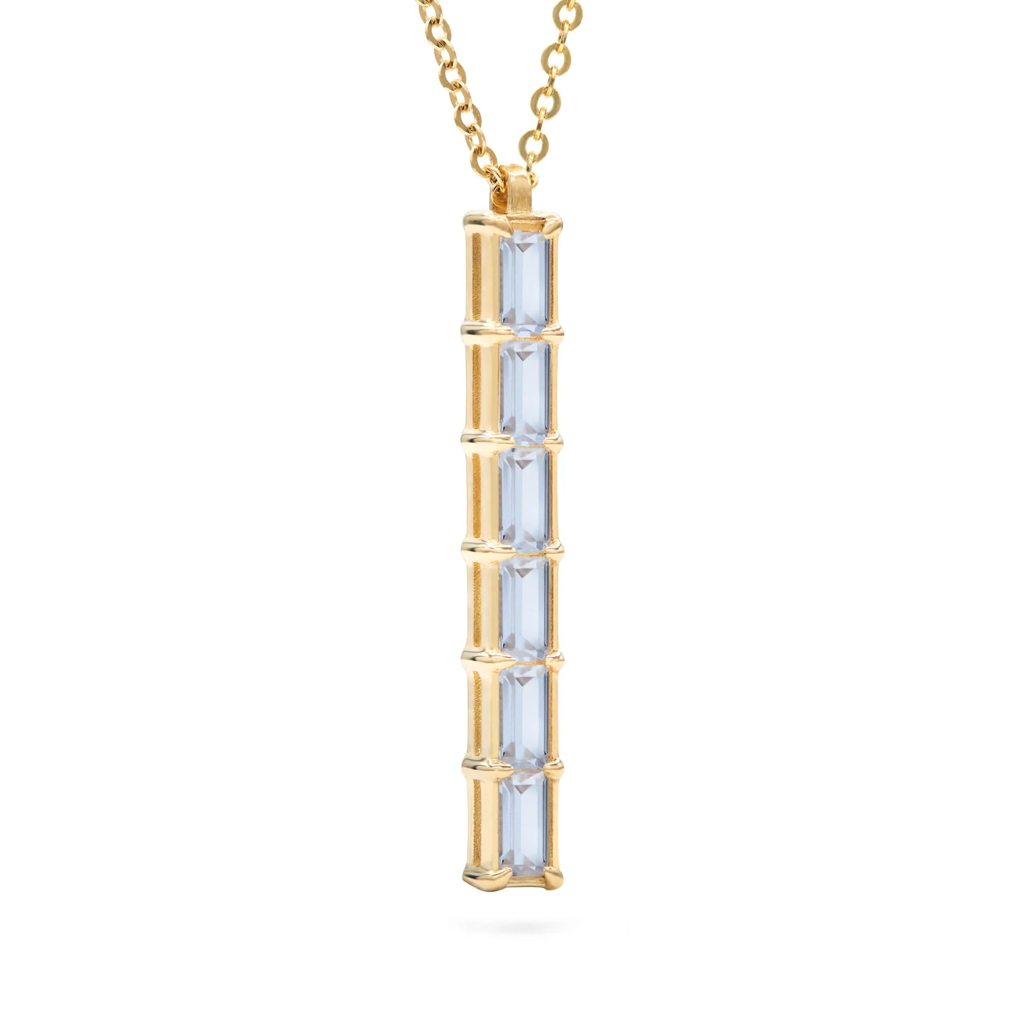 Providence 6 Aquamarine Pendant in 14k Gold (March) - Image 4