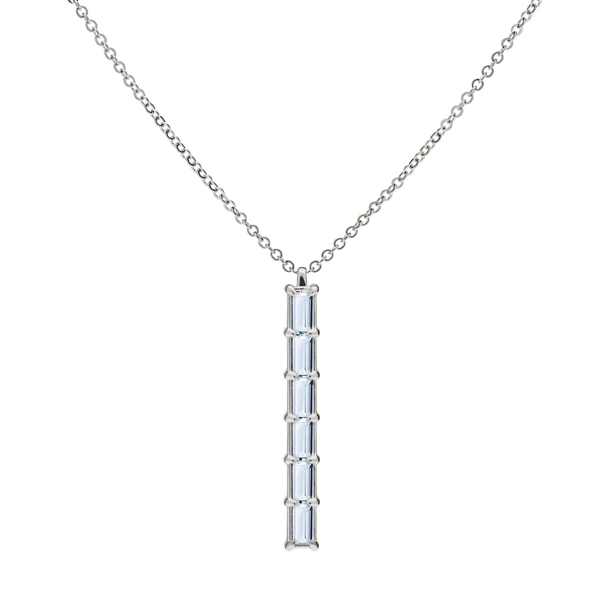 Providence 6 Aquamarine Pendant in 14k Gold (March) - Image 9