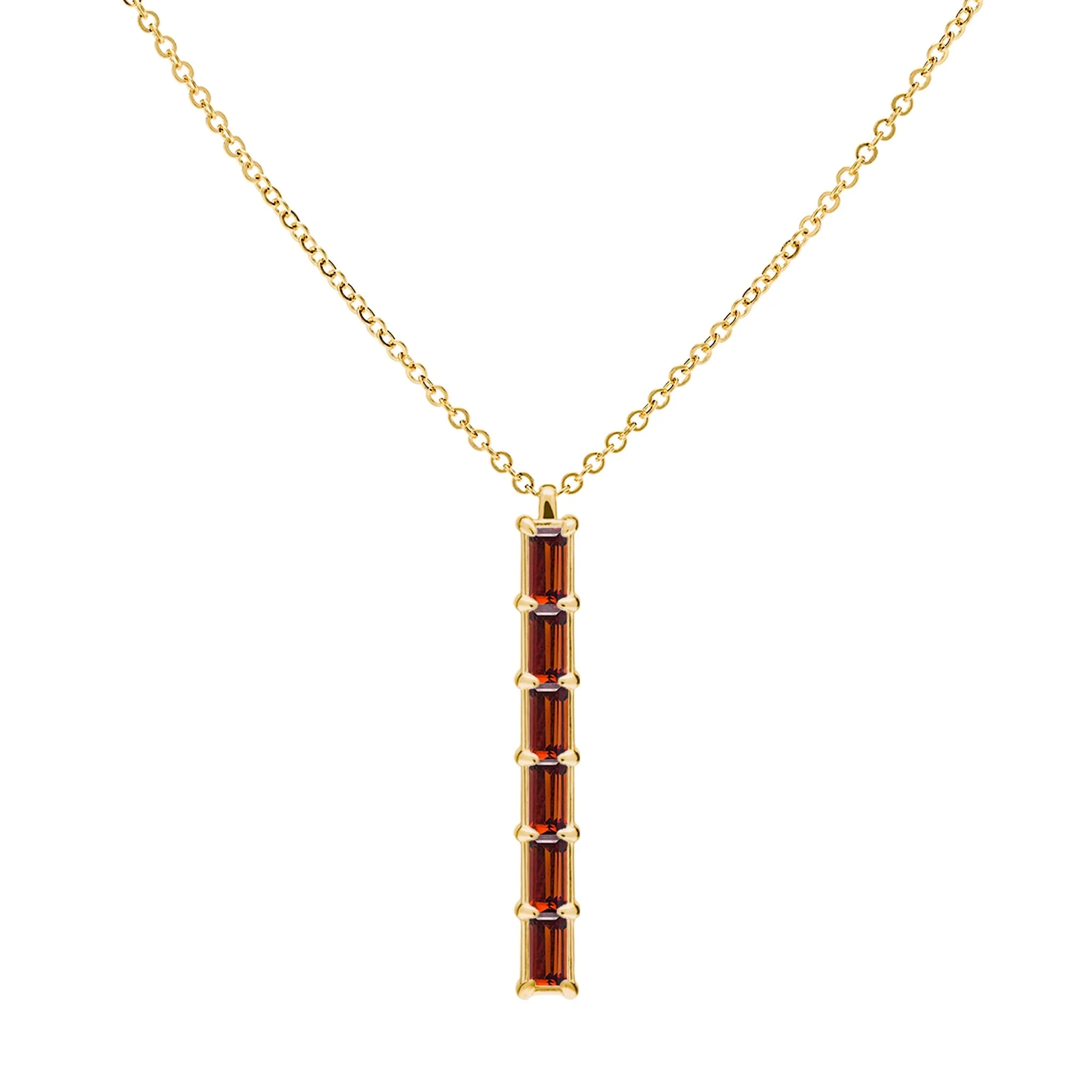 Providence 6 Garnet Pendant in 14k Gold (January)