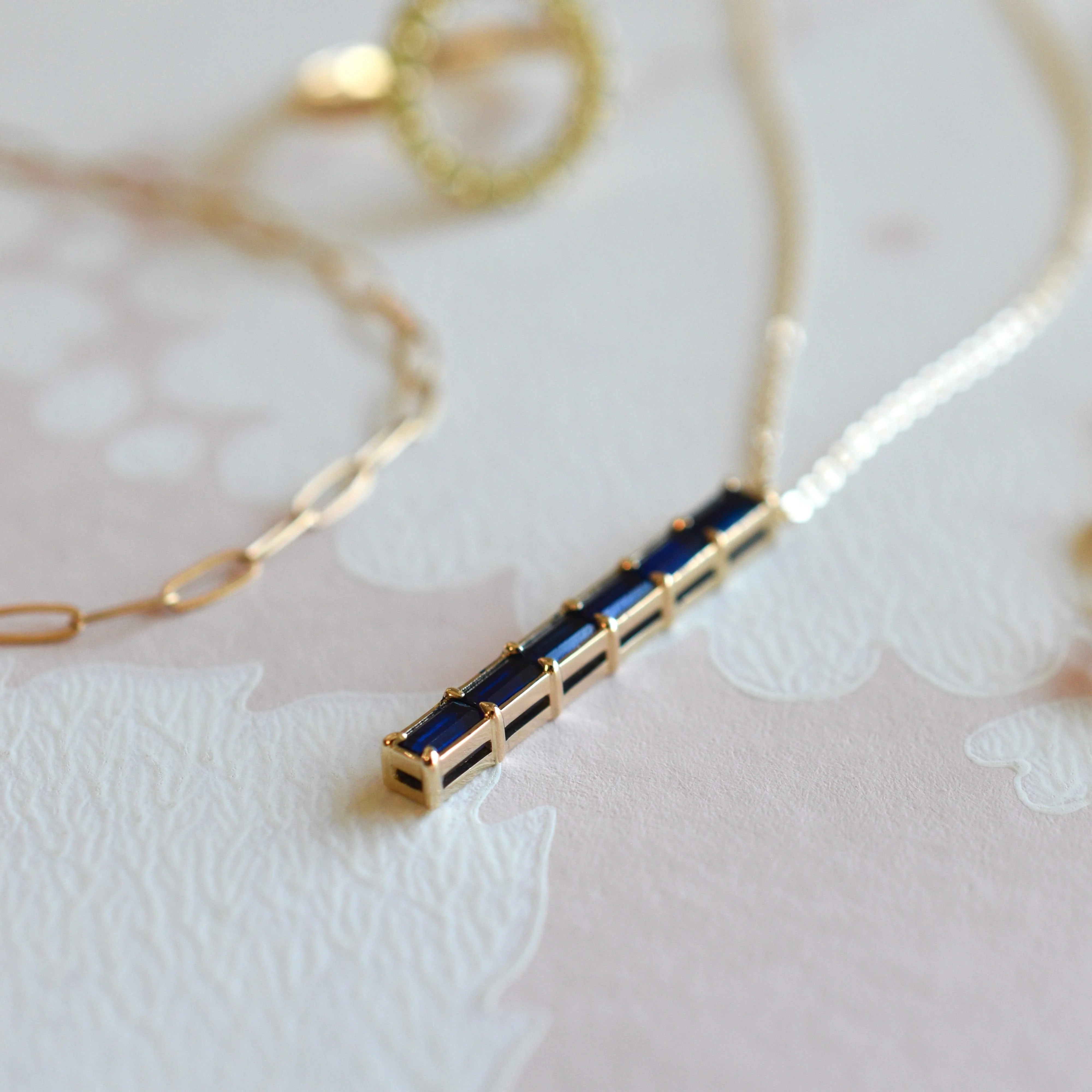 Providence 6 Sapphire Pendant in 14k Gold (September) - Image 9