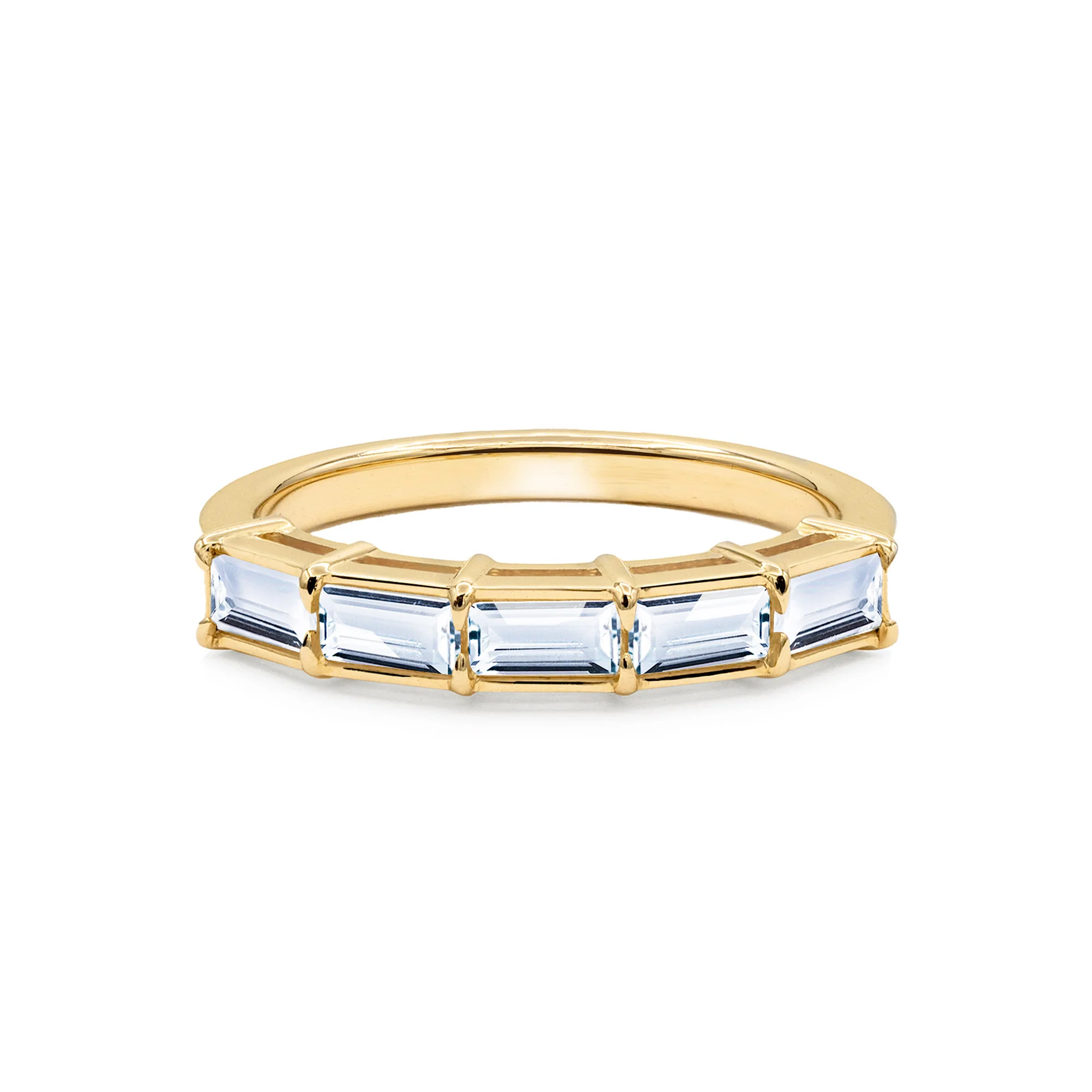 Providence Aquamarine Ring in 14k Gold (March) - Image 4