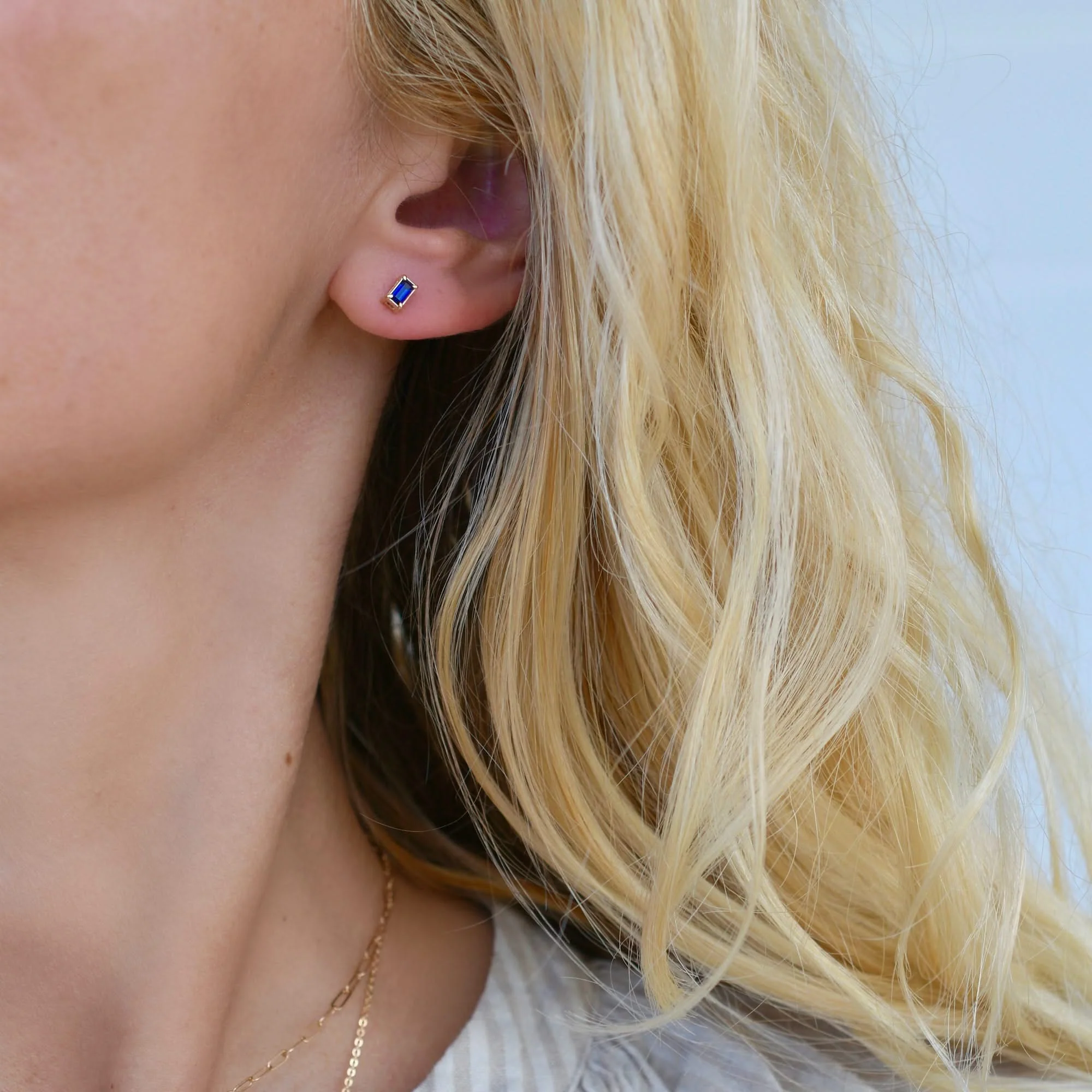 Providence Birthstone Stud Earrings in 14k Gold - Image 10