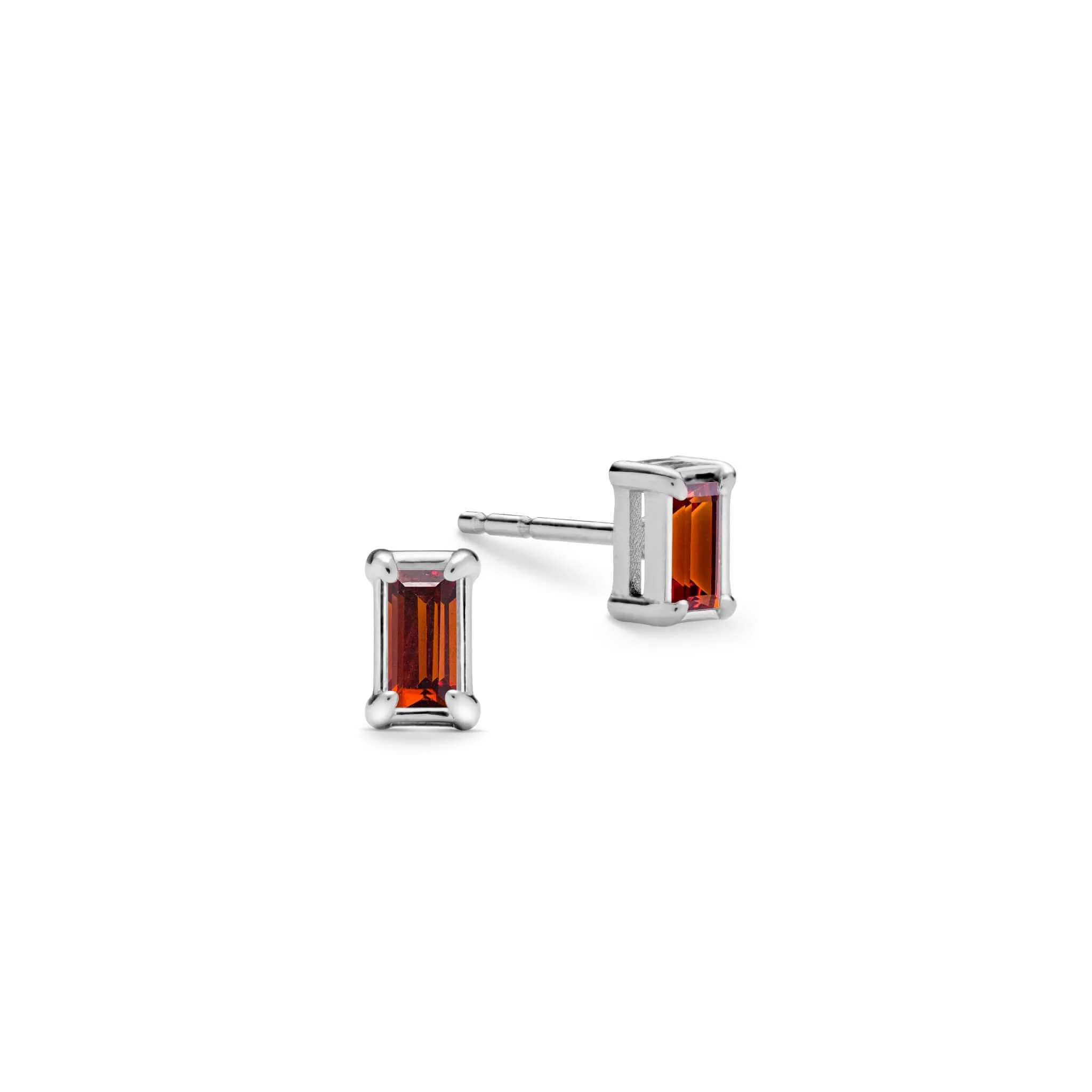 Providence Garnet Stud Earrings in 14k Gold (January) - Image 5