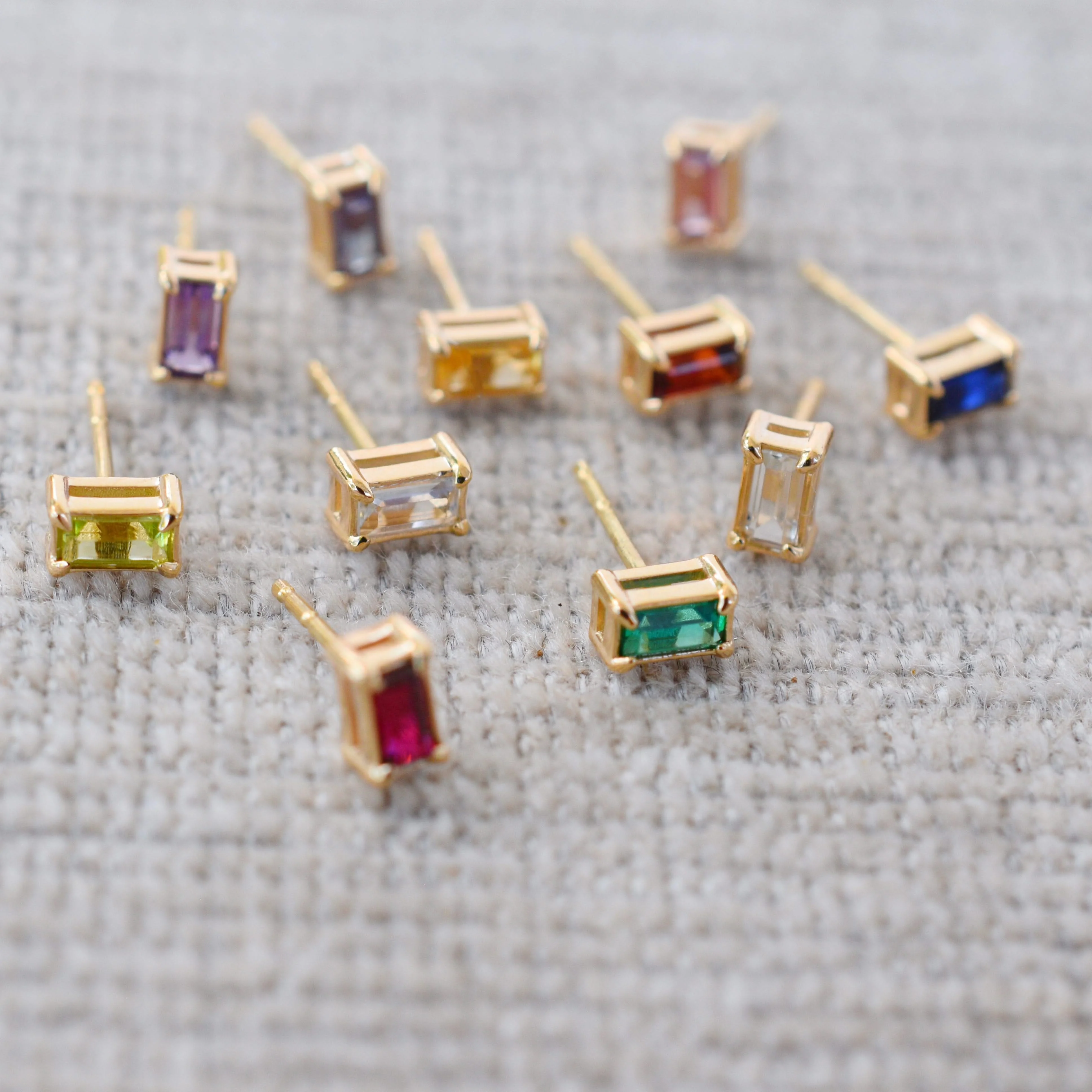 Providence Peridot Stud Earrings in 14k Gold (August) - Image 8