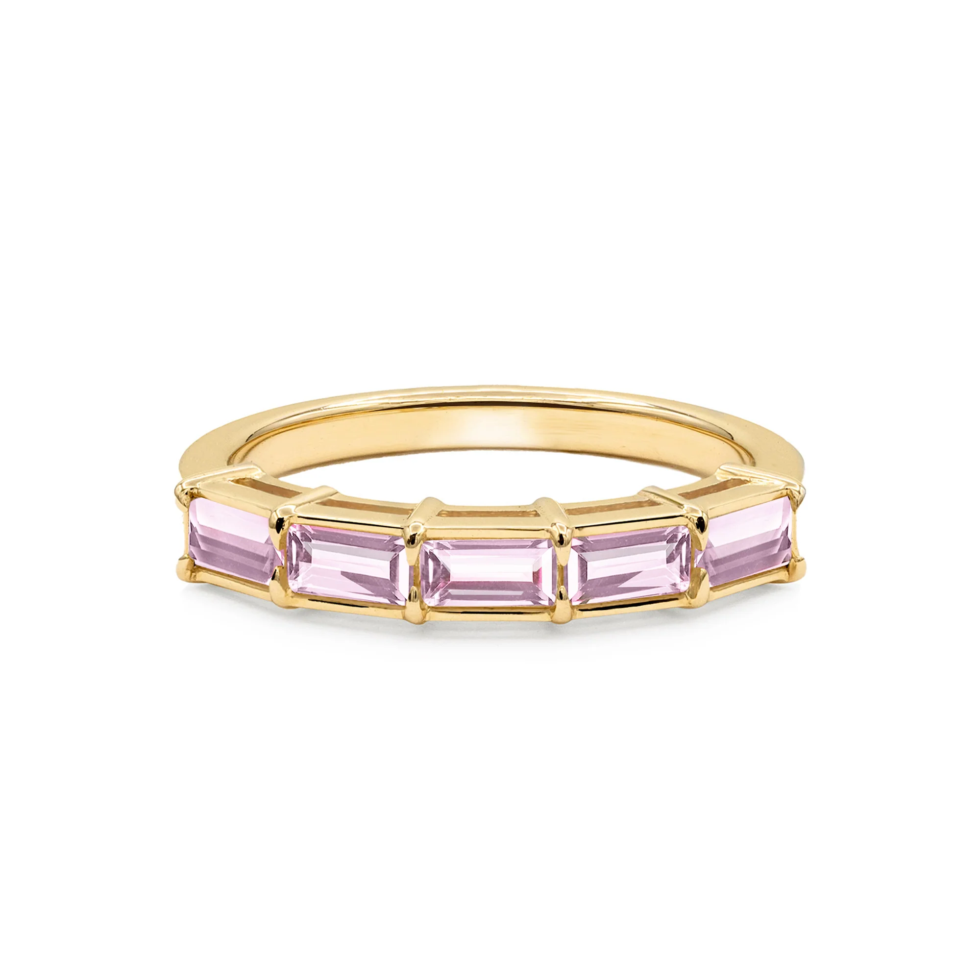 Providence Pink Sapphire Ring in 14k Gold (October) - Image 4
