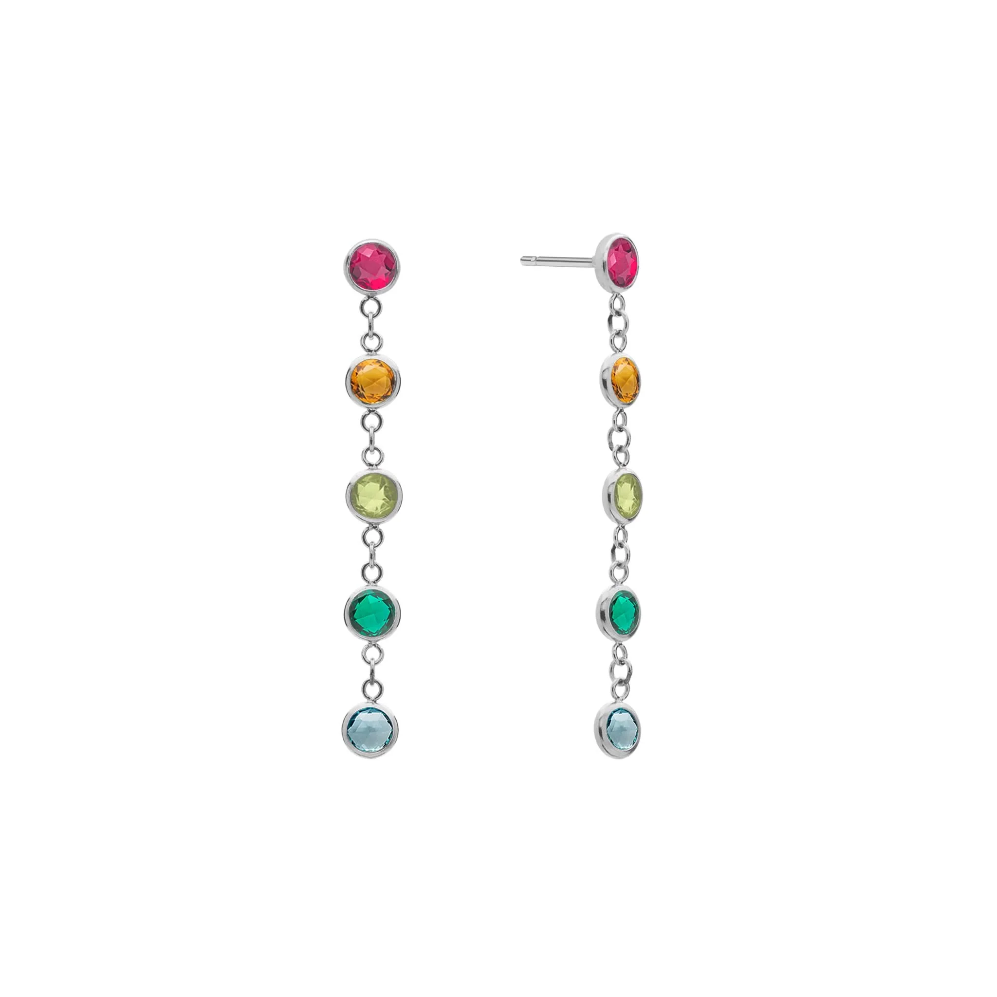 Rainbow Newport Earrings in 14k Gold - Image 5