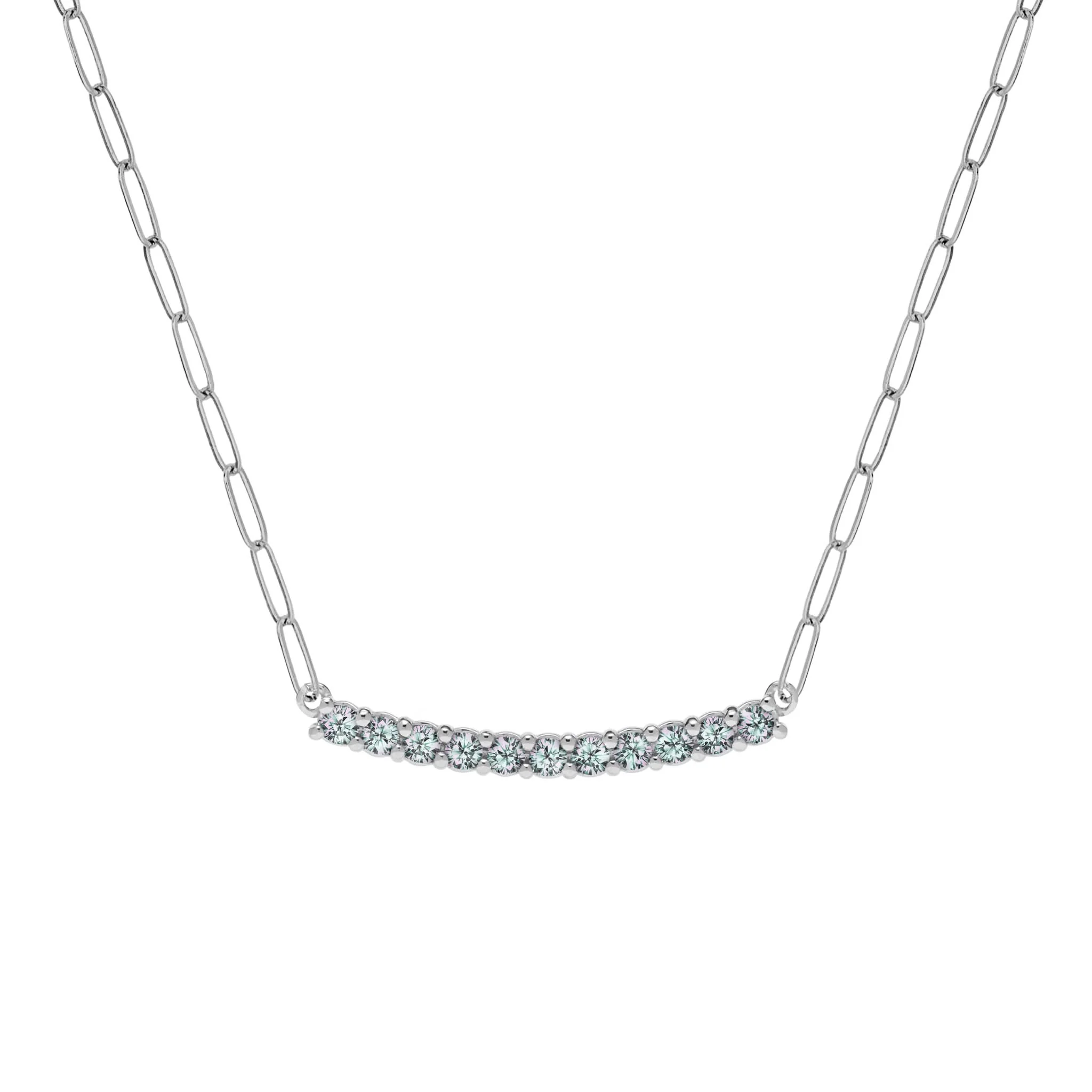 Rosecliff Alexandrite Bar Adelaide Mini Necklace in 14k Gold (June) - Image 8