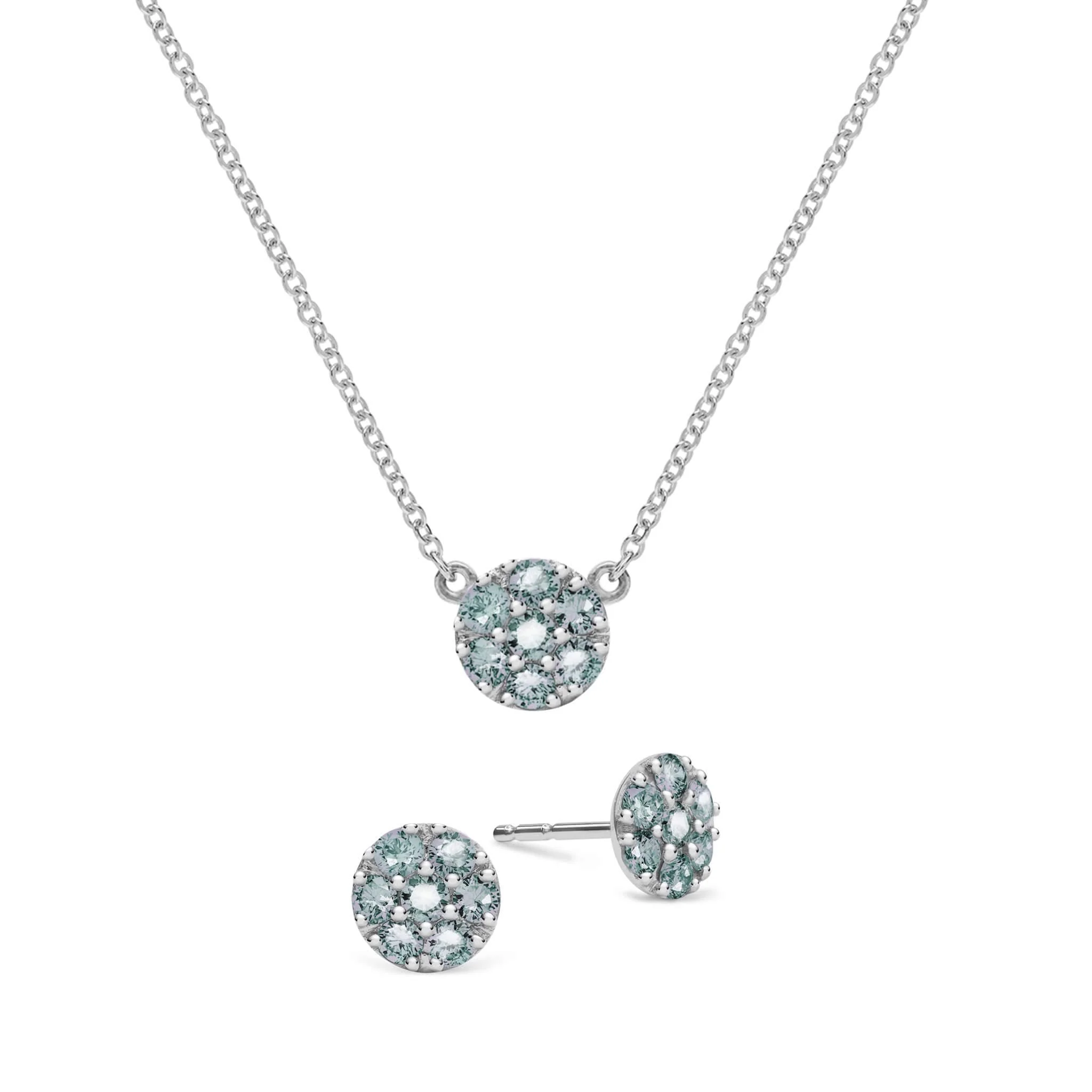 Rosecliff Alexandrite Mini Necklace and Stud Earrings Set in 14k Gold (June) - Image 8