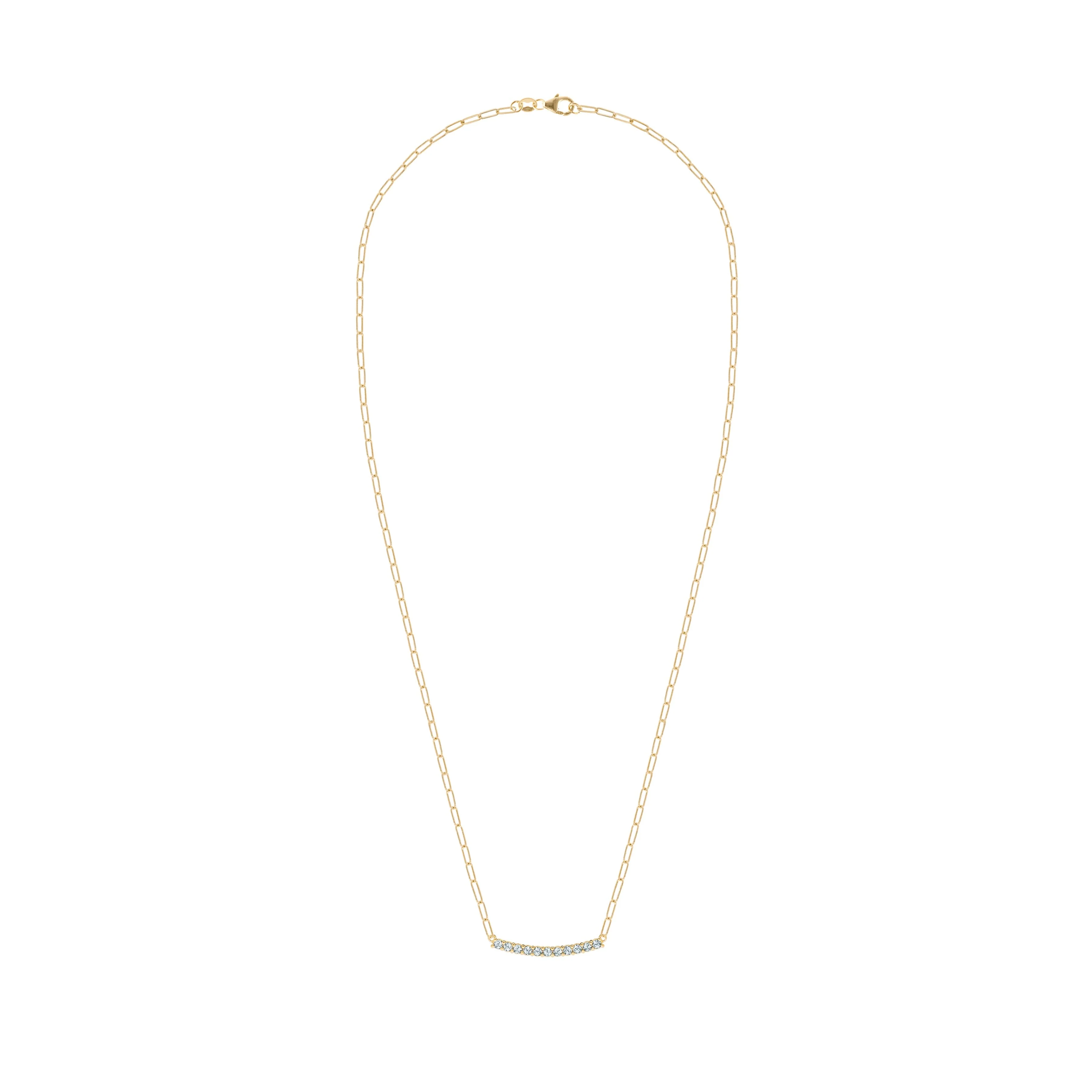 Rosecliff Aquamarine Bar Adelaide Mini Necklace in 14k Gold (March) - Image 5