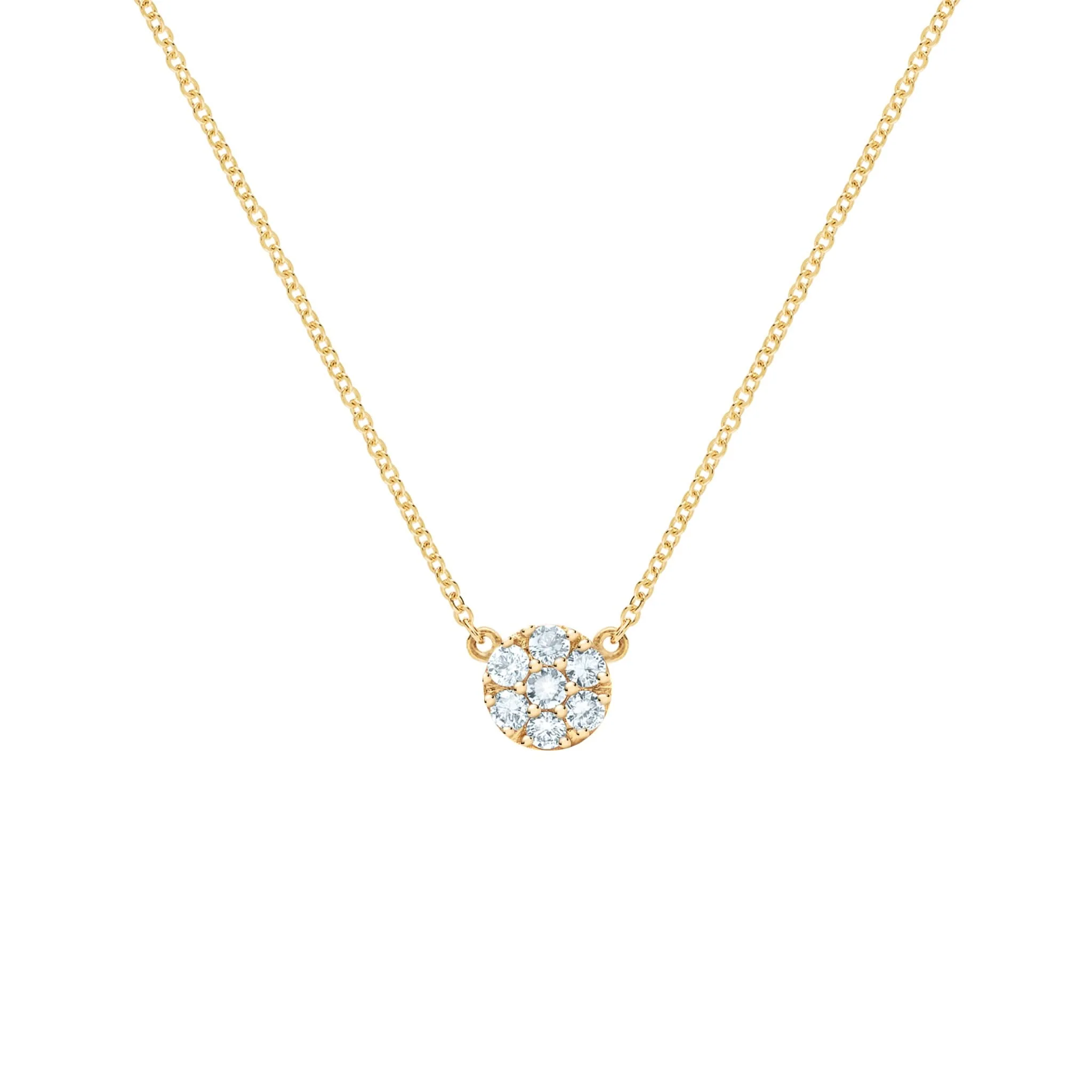 Rosecliff Aquamarine Mini Necklace in Solid 14k Gold (March)