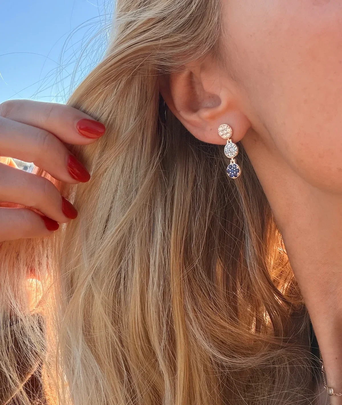 Rosecliff Birthstone Drop Earrings in 14k Gold - Image 6