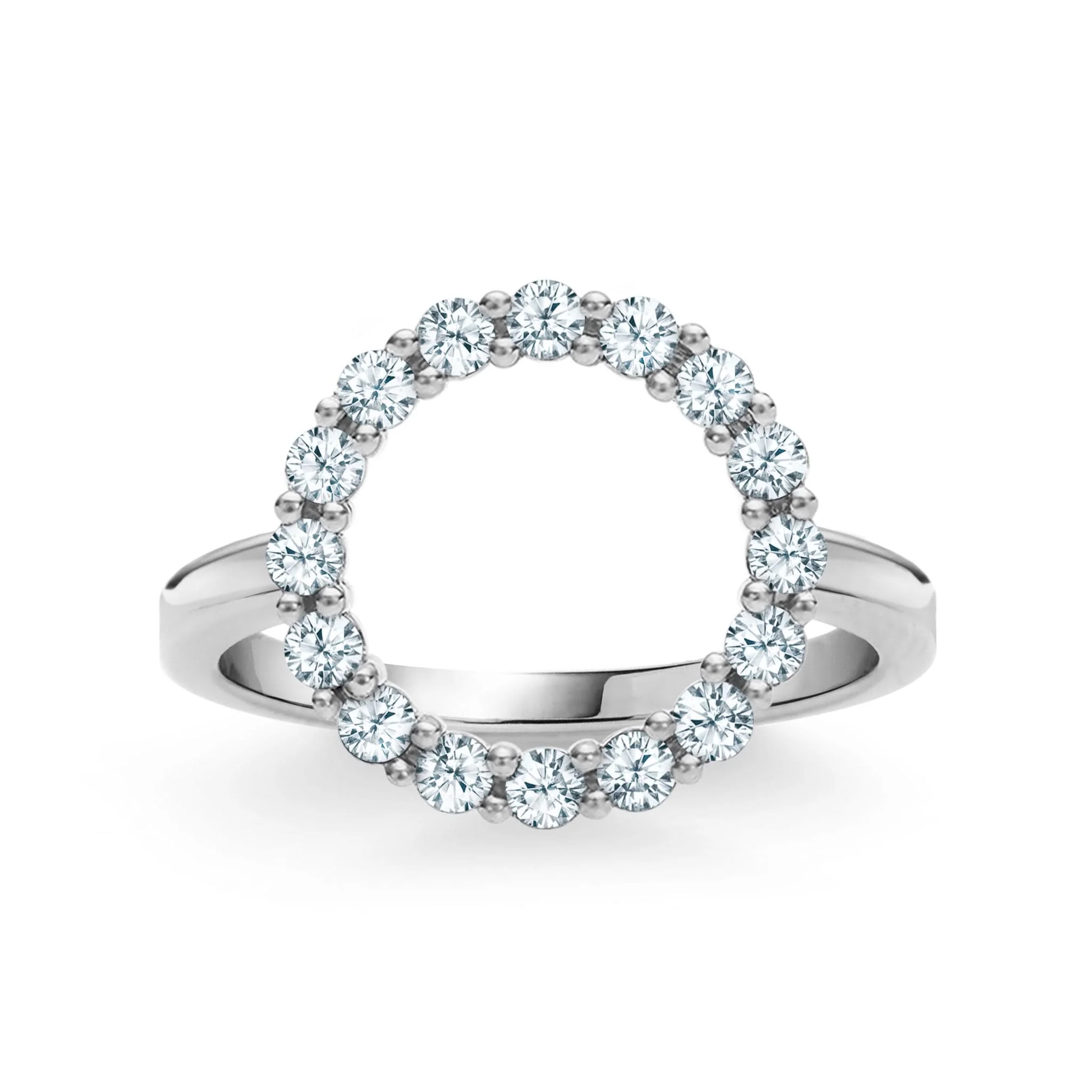 Rosecliff Circle Aquamarine Ring in 14k Gold (March) - Image 5