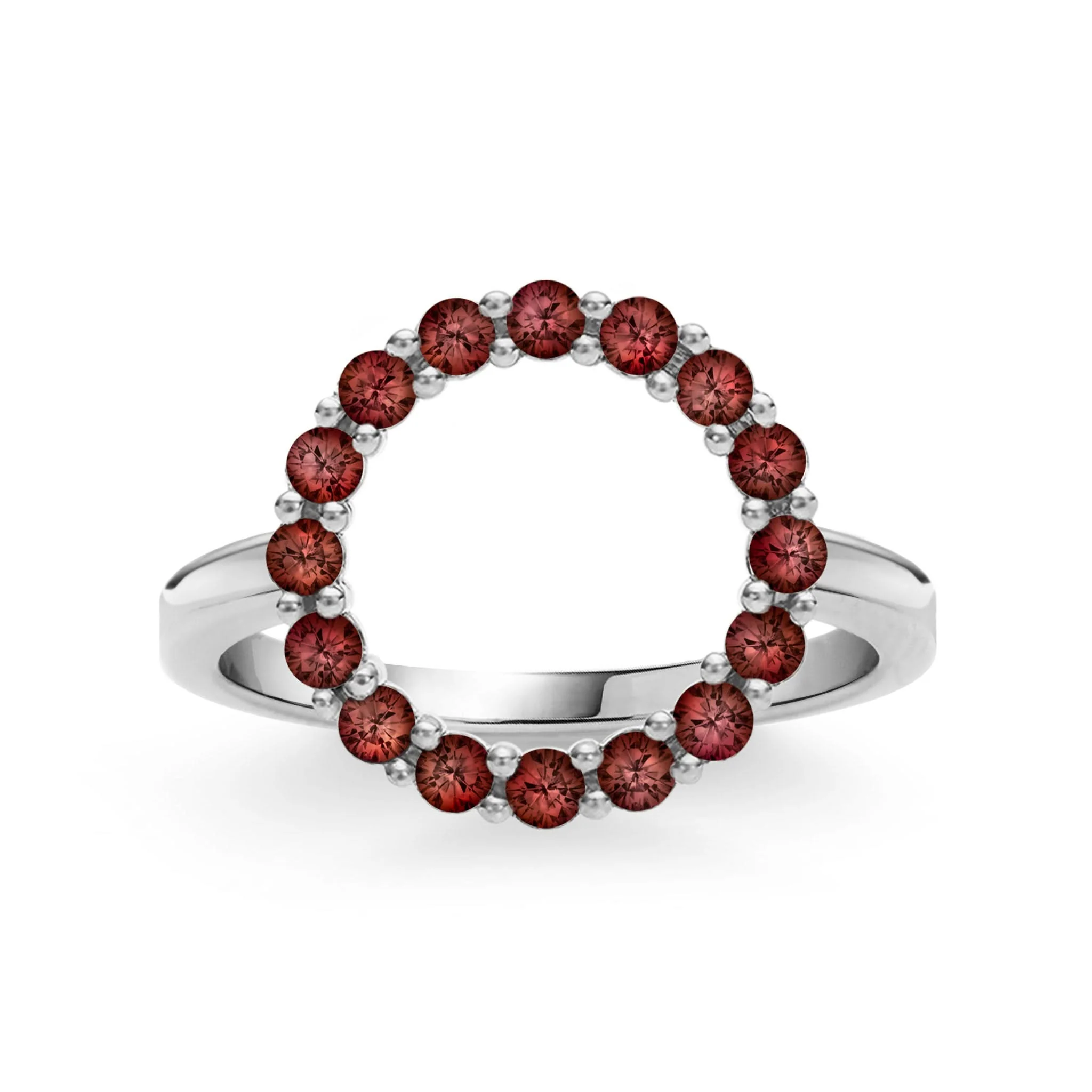 Rosecliff Circle Garnet Ring in 14k Gold (January) - Image 5