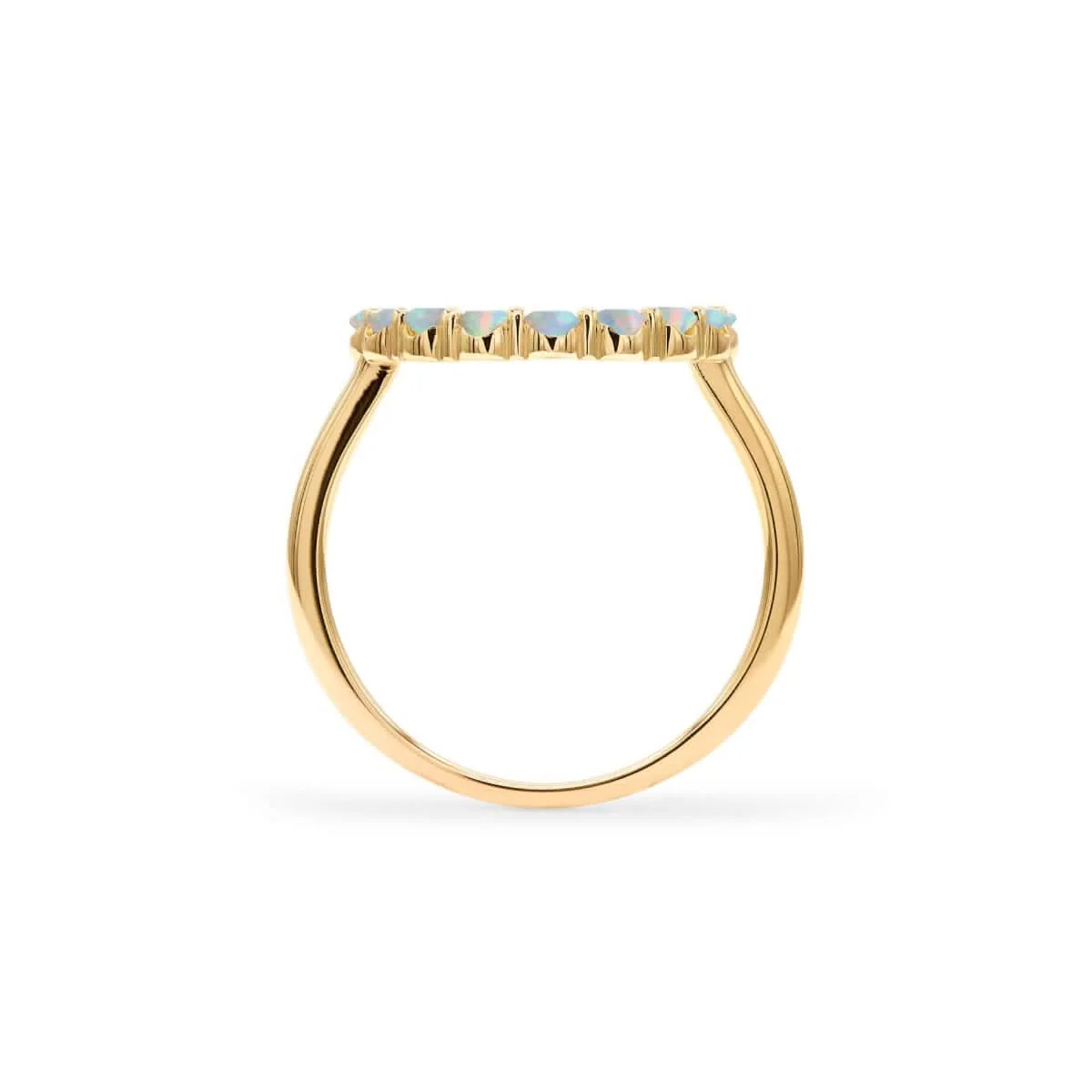 Rosecliff Circle Opal Ring in 14k Gold (October) - Image 4