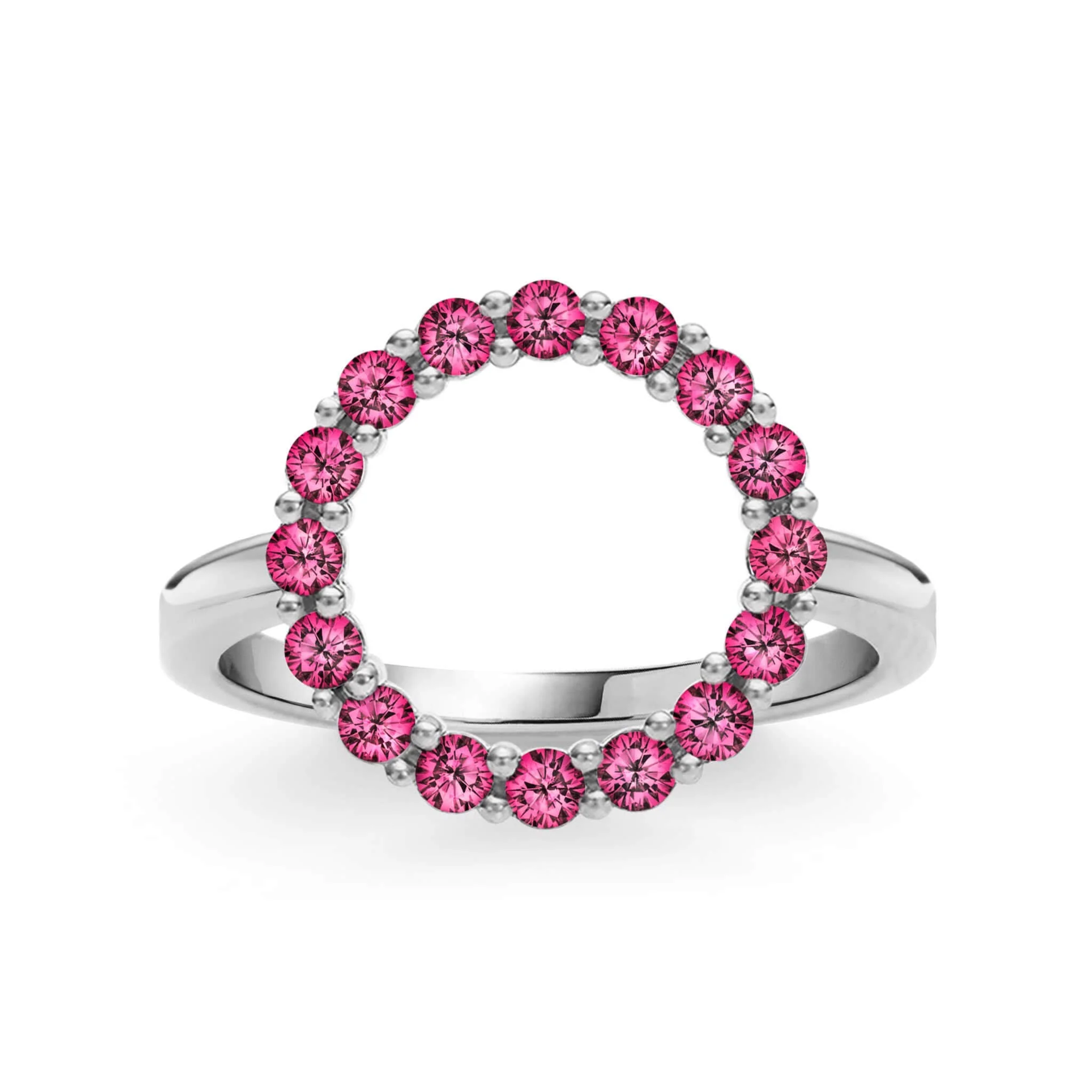 Rosecliff Circle Ruby Ring in 14k Gold (July) - Image 5