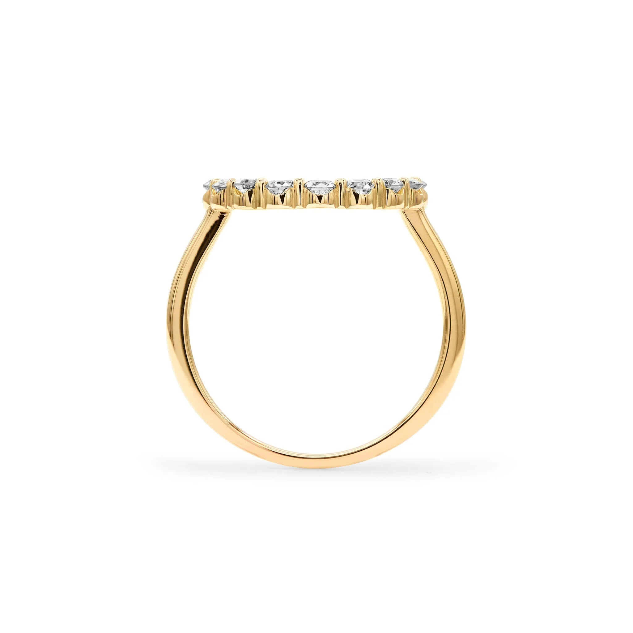 Rosecliff Circle White Topaz Ring in 14k Gold (April) - Image 4