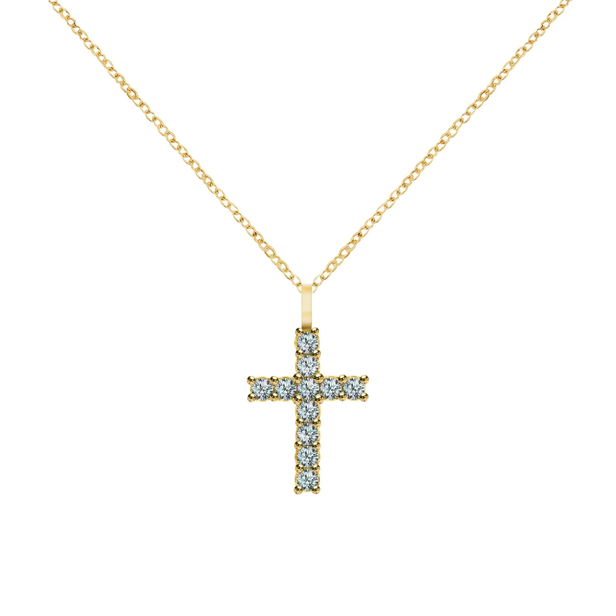 Rosecliff Cross Alexandrite Pendant in 14k Gold (June) - Image 5