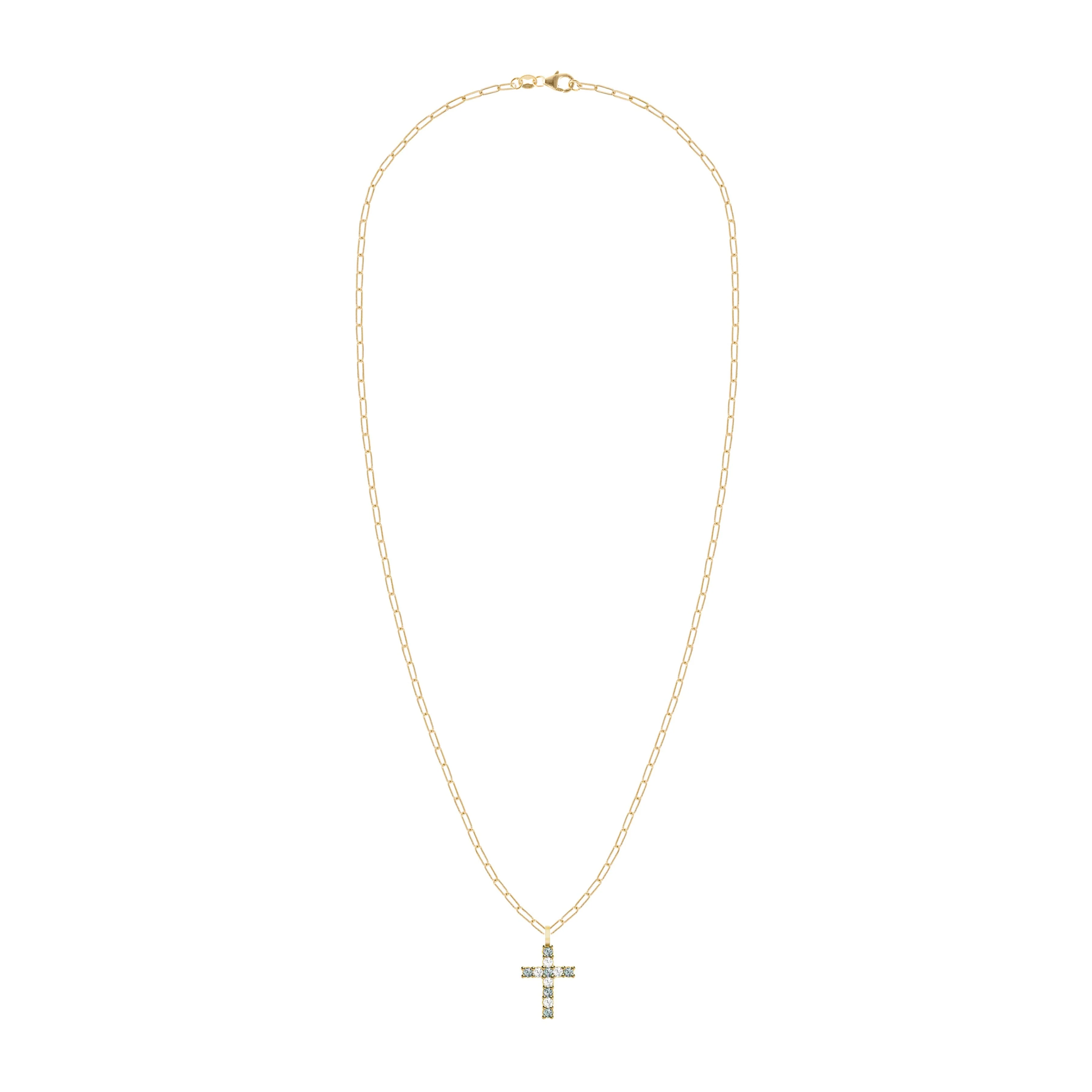 Rosecliff Cross Diamond & Alexandrite Pendant in 14k Gold (June) - Image 4