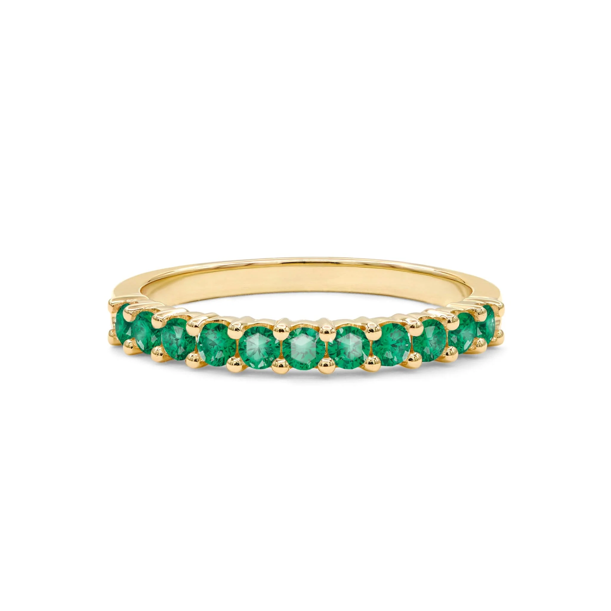 Rosecliff Emerald Stackable Ring in 14k Gold (May) - Image 5