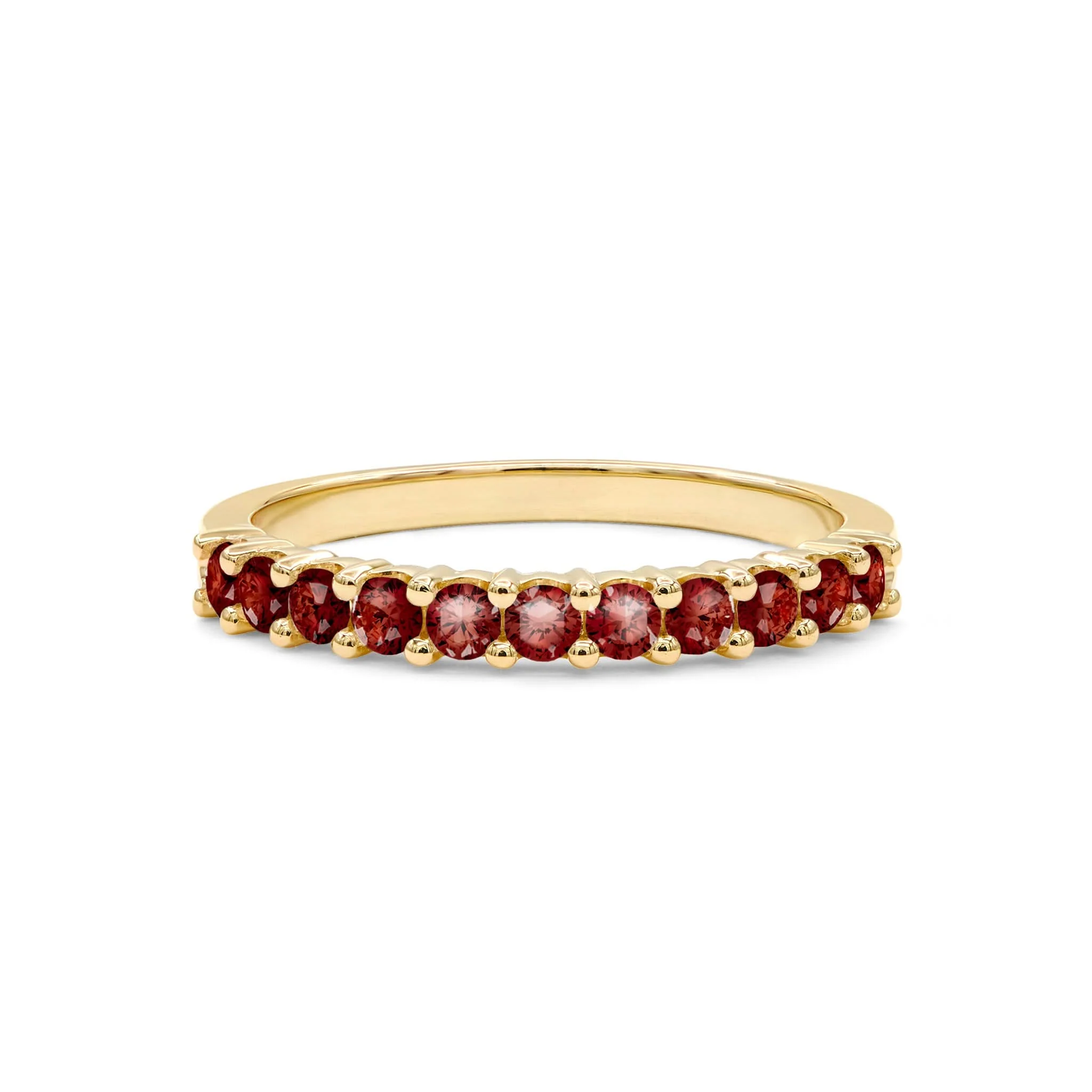 Rosecliff Garnet Stackable Ring in 14k Gold (January) - Image 5