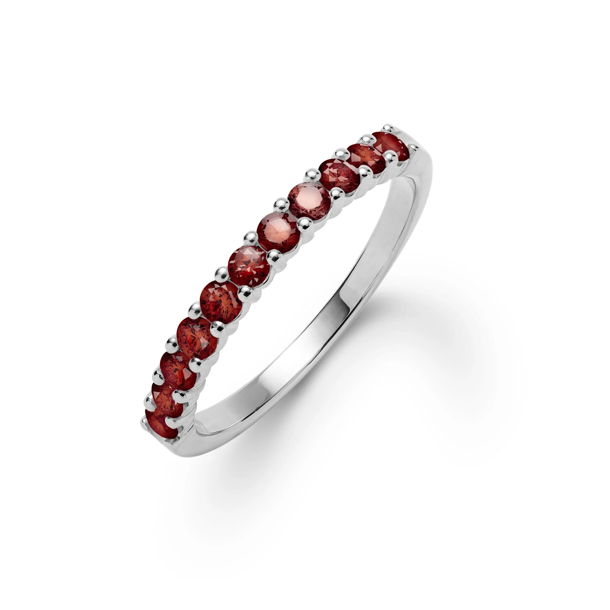 Rosecliff Garnet Stackable Ring in 14k Gold (January) - Image 7
