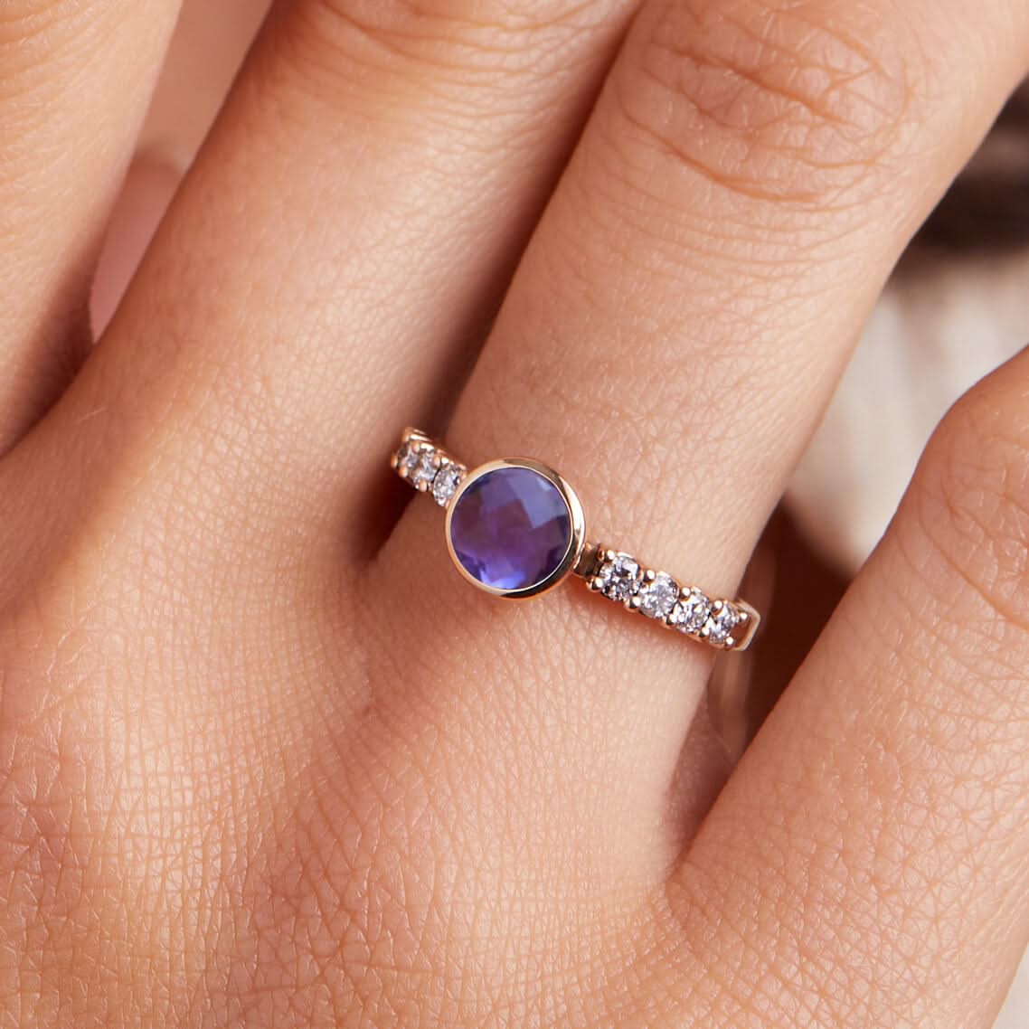 Rosecliff Grand Amethyst Ring in 14k Gold (February) - Image 3