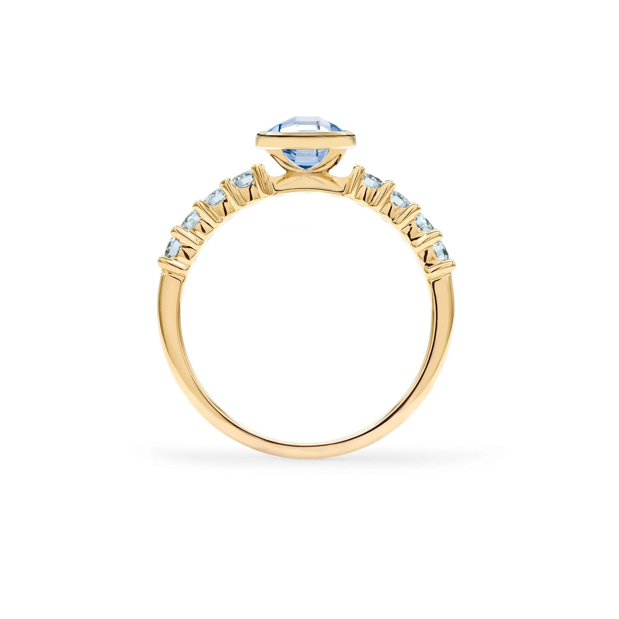Rosecliff Grand Aquamarine Ring in 14k Gold (March) - Image 5