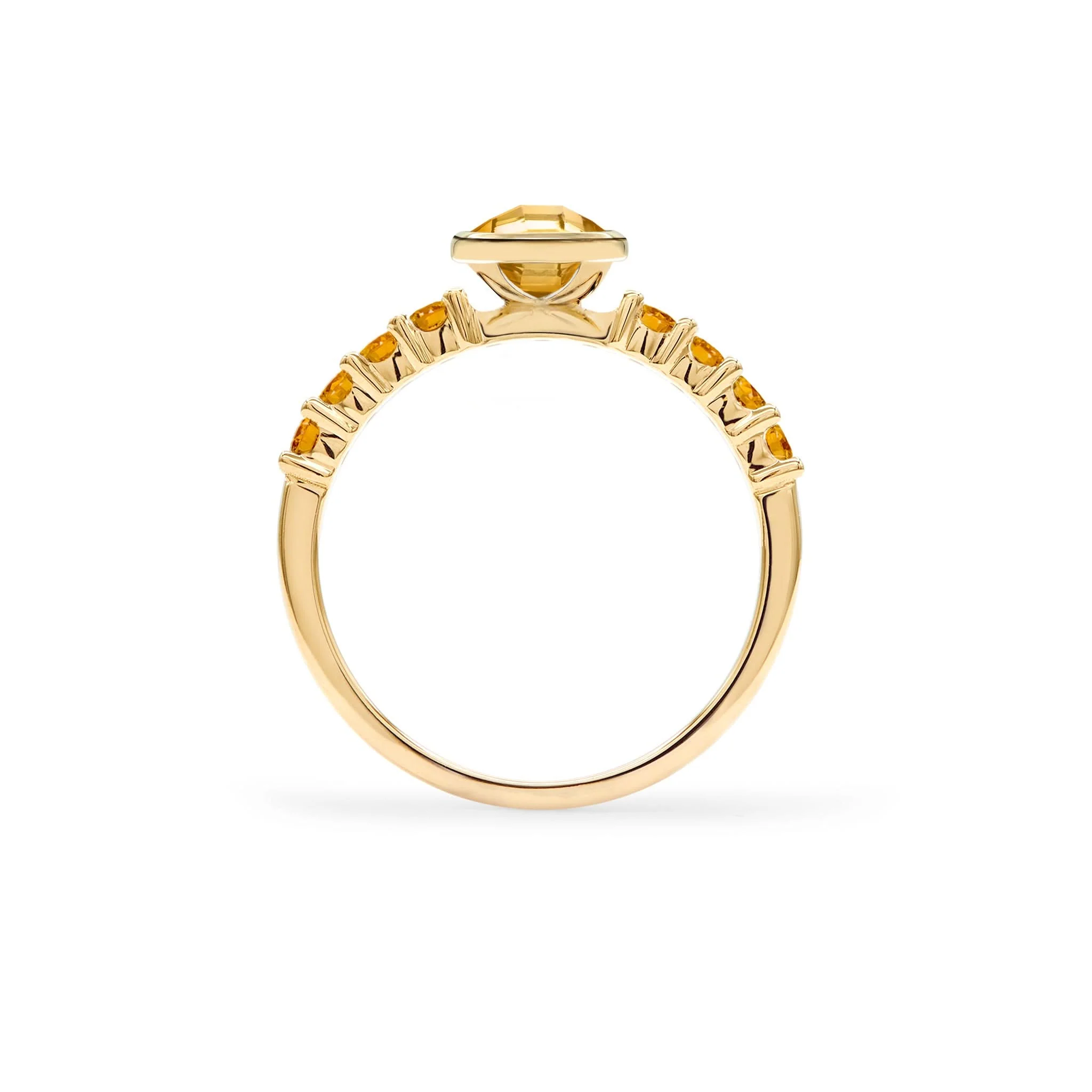Rosecliff Grand Citrine Ring in 14k Gold (November) - Image 5