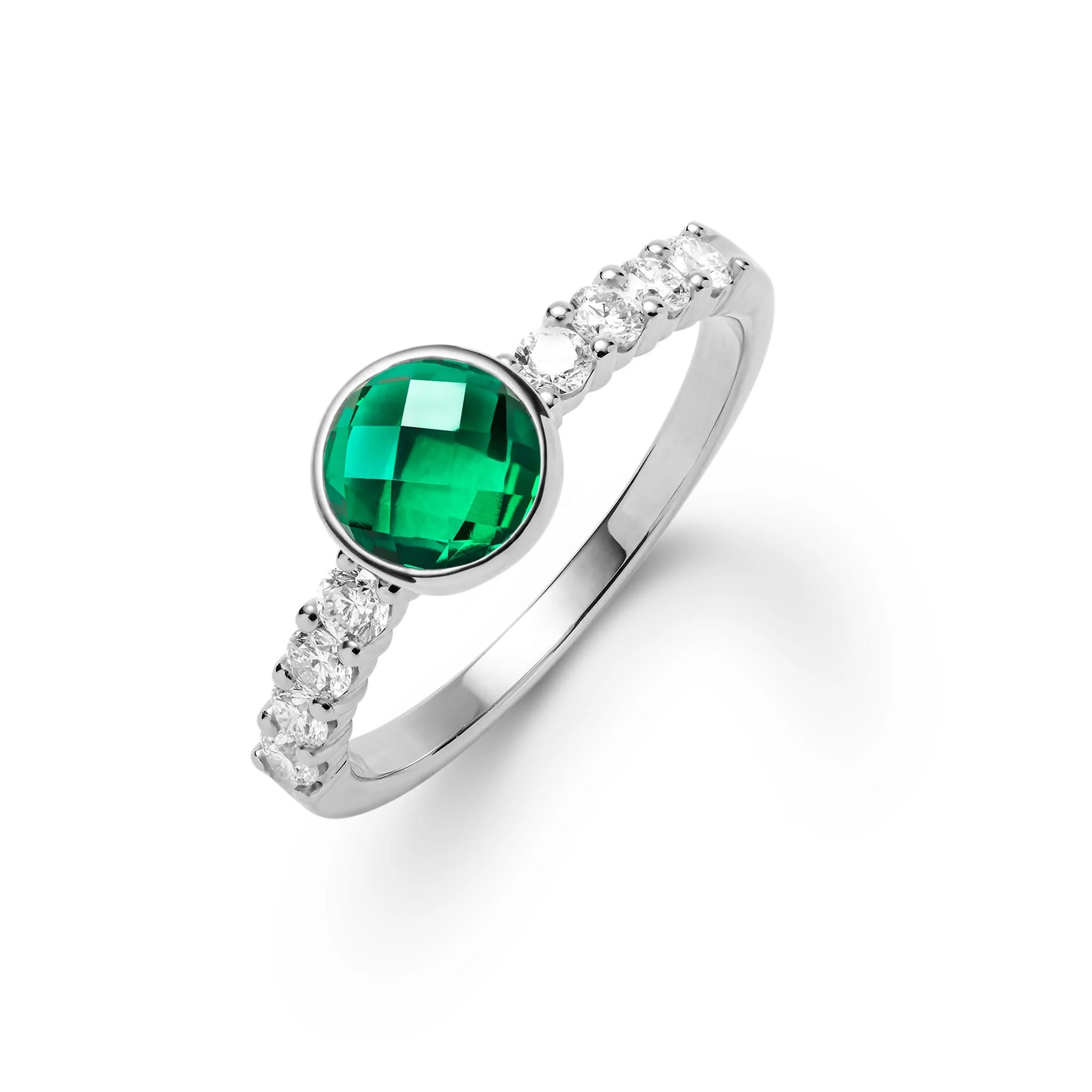 Rosecliff Grand Emerald Ring in 14k Gold (May) - Image 8