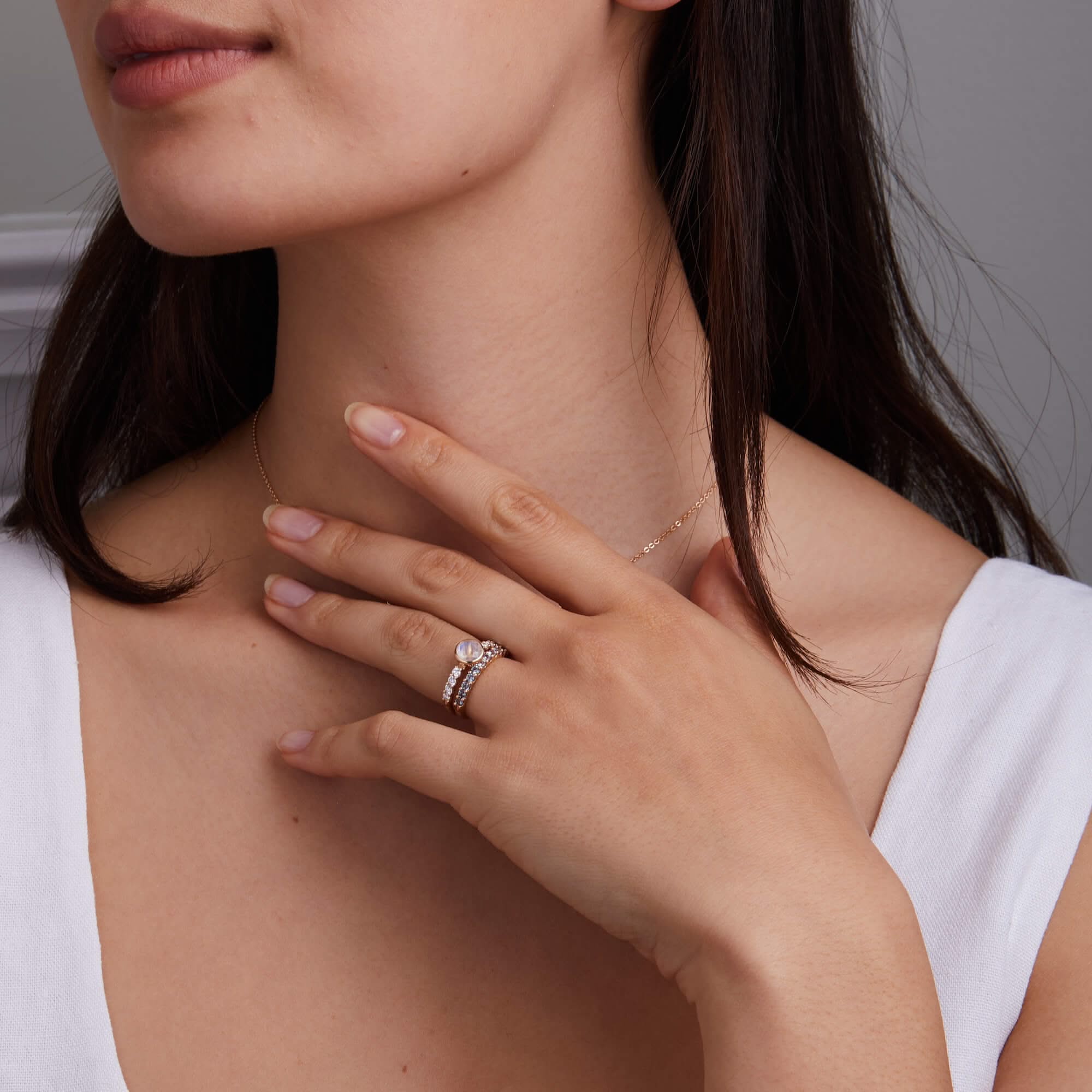 Rosecliff Grand Moonstone Ring in 14k Gold (June) - Image 11
