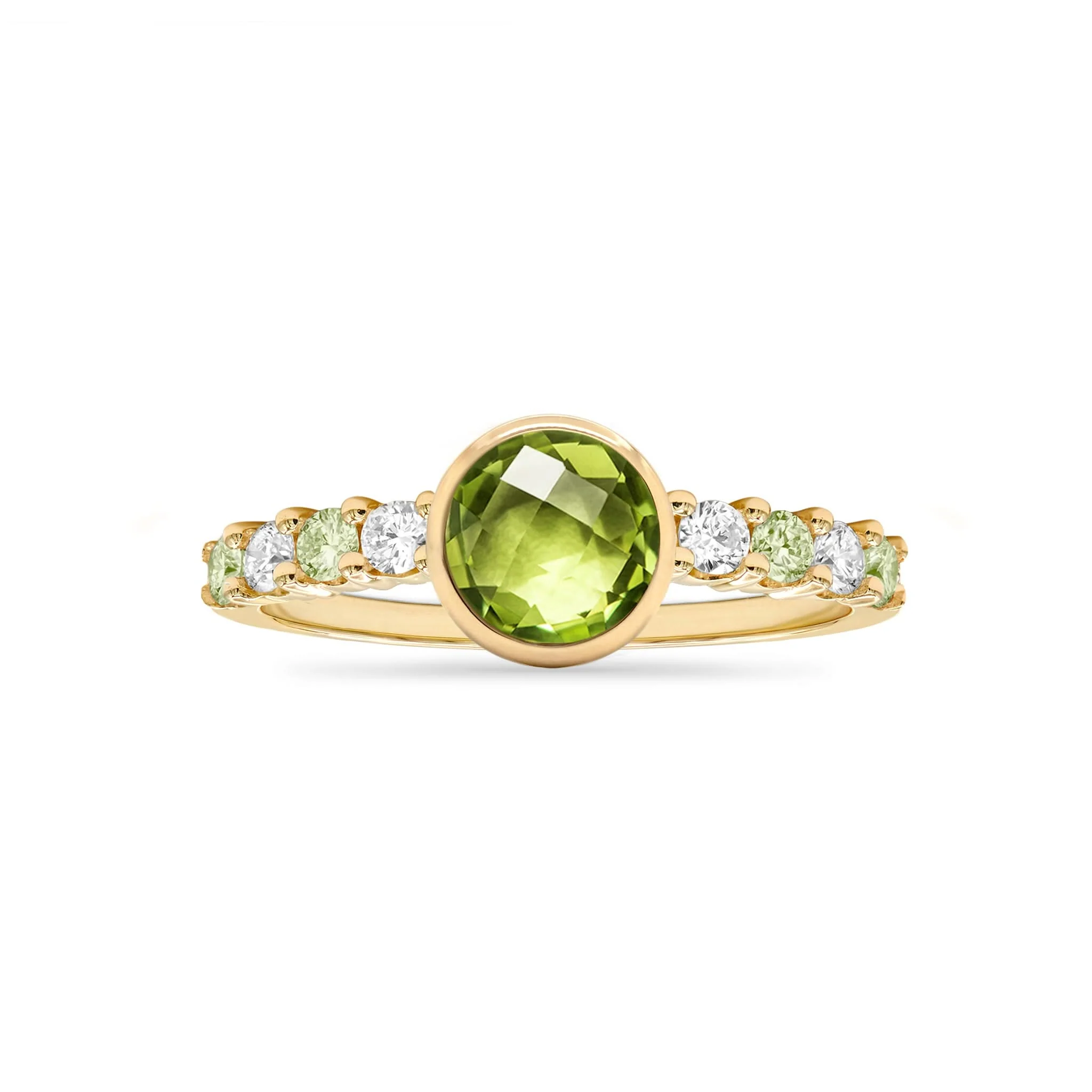 Rosecliff Grand Peridot Ring in 14k Gold (August) - Image 4