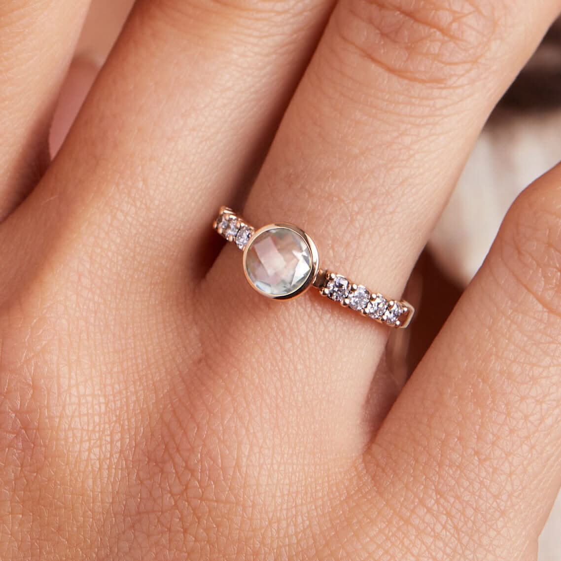 Rosecliff Grand White Topaz Ring in 14k Gold (April) - Image 3