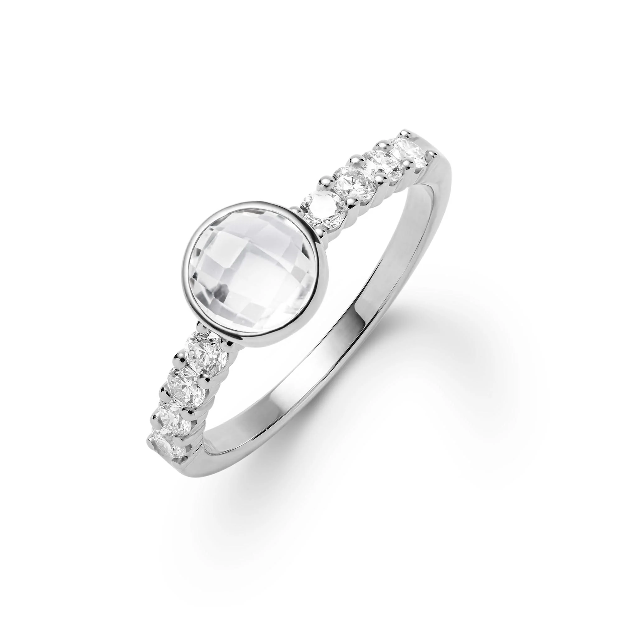 Rosecliff Grand White Topaz Ring in 14k Gold (April) - Image 7